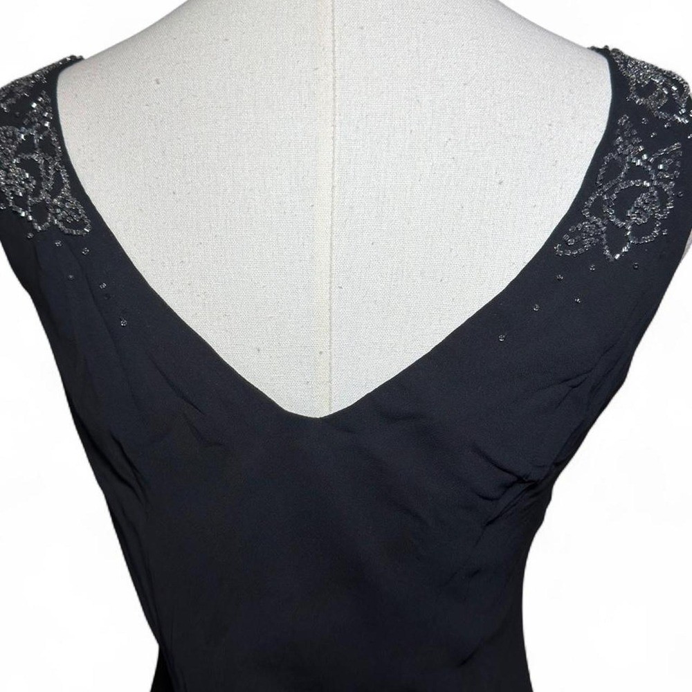 Vintage Alex Evenings Petite Black Beaded Maxi Dress