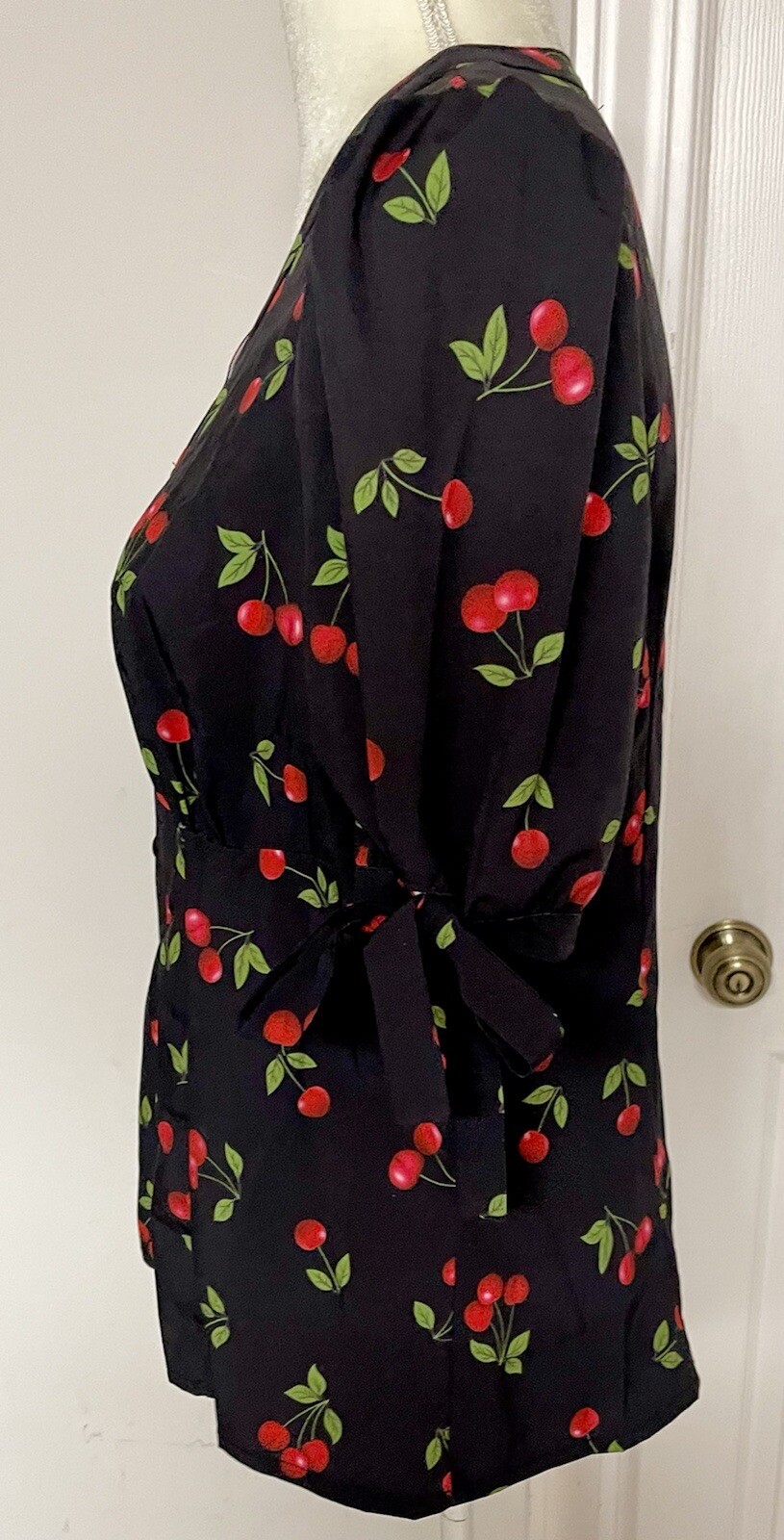 Belle Poque Pin-Up “Cherries” Blouse Size M 1950s Vintage Rock A Billy Style NWT