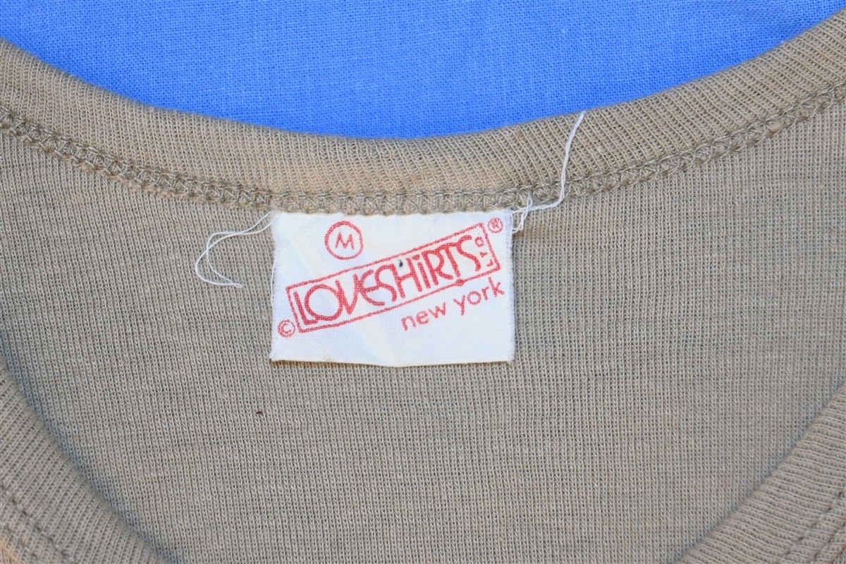 vtg 70s IM A GRACE JONES FAN PORTFOLIO ISLAND RECORDS RIB KNIT t-shirt WOMENS XS