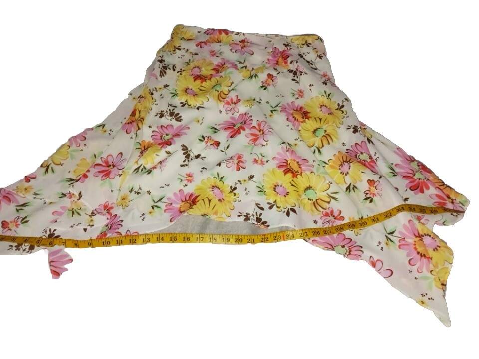 Pierre Cardin vintage floral handkerchief skirt 12 Flouncy 80’s asymmetrical