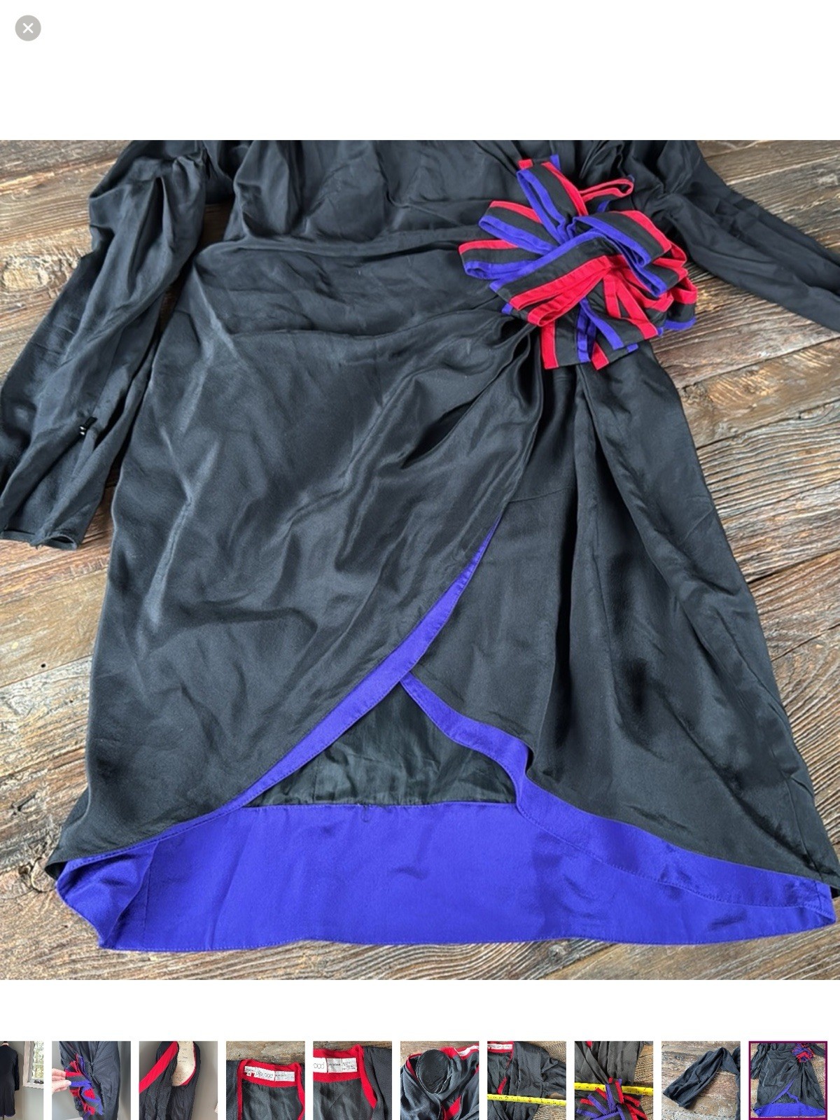 Vintage Pia Rucci Silk Wrap Dress