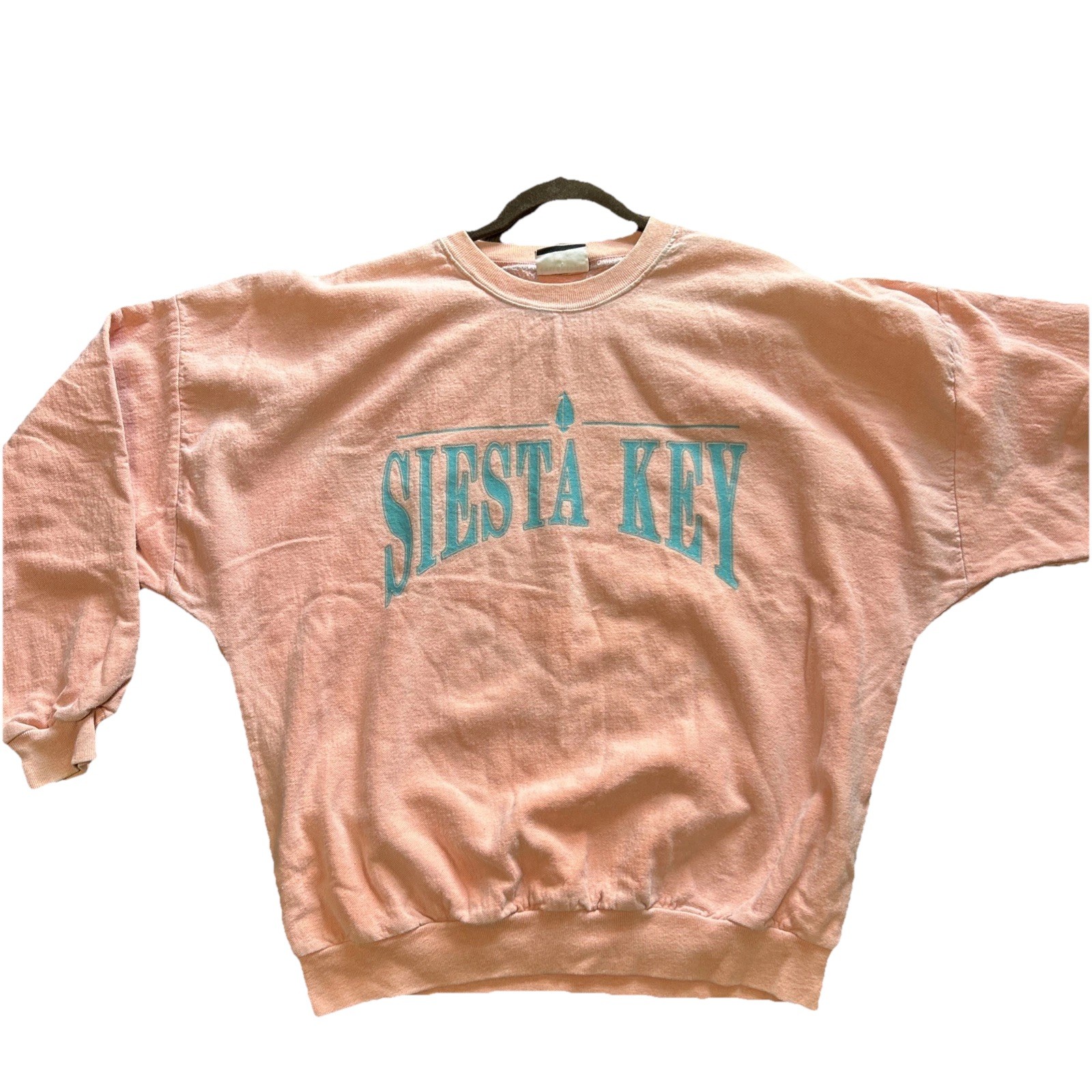 Vintage Cottontops Pullover Crew Neck Sweatshirt Siesta Key large Orange USA