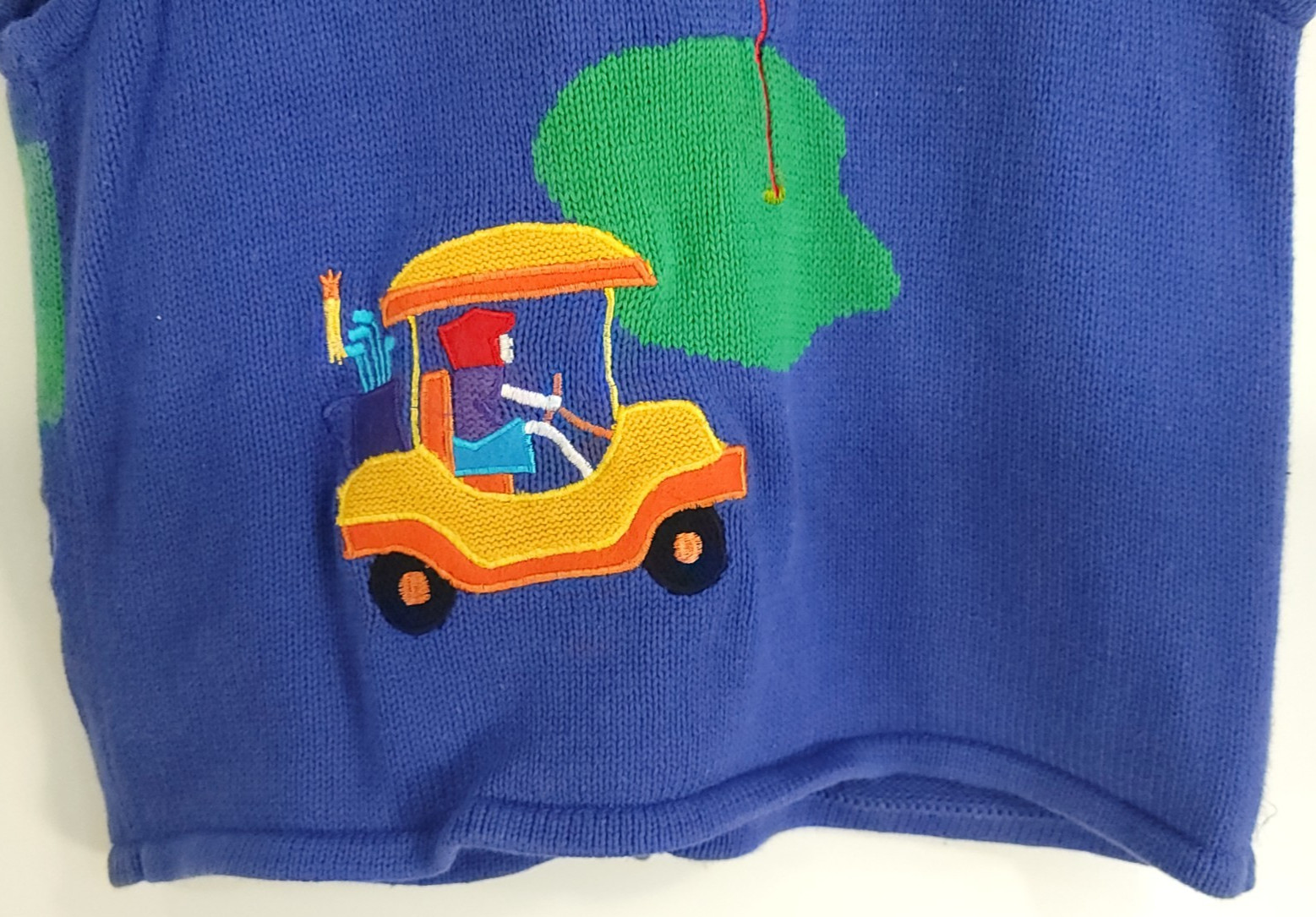 Vtg Belle Pointe Sweater Women’s Small Multicolor Golf Theme Sleeveless