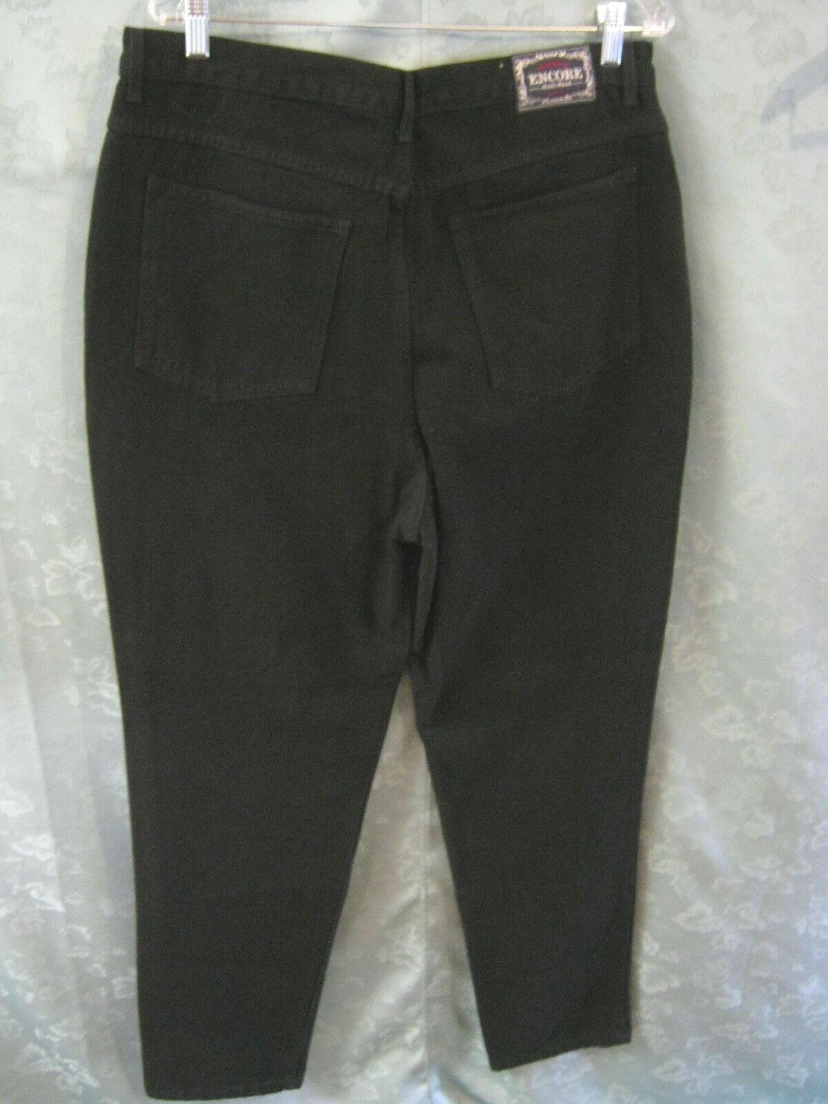 VTG 90’s Encore Black Denim Jeans Size 19 / 20 High Waist Tapered 100% Cotton