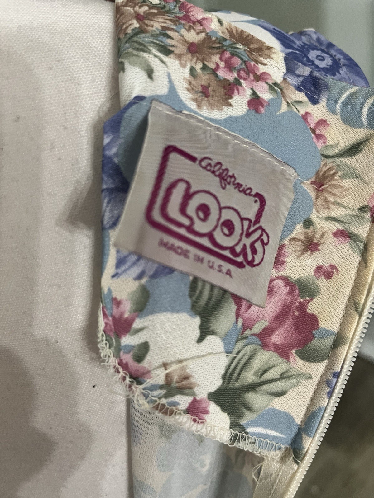 Vintage California Looks Made in USA Floral Multi Pastel A-Line Dress Size 10