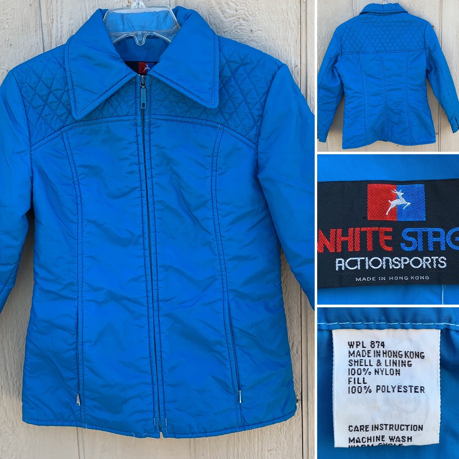 Vintage White Stag Action Sports Jacket Ladies Ski 70s 80s 1970s S or M