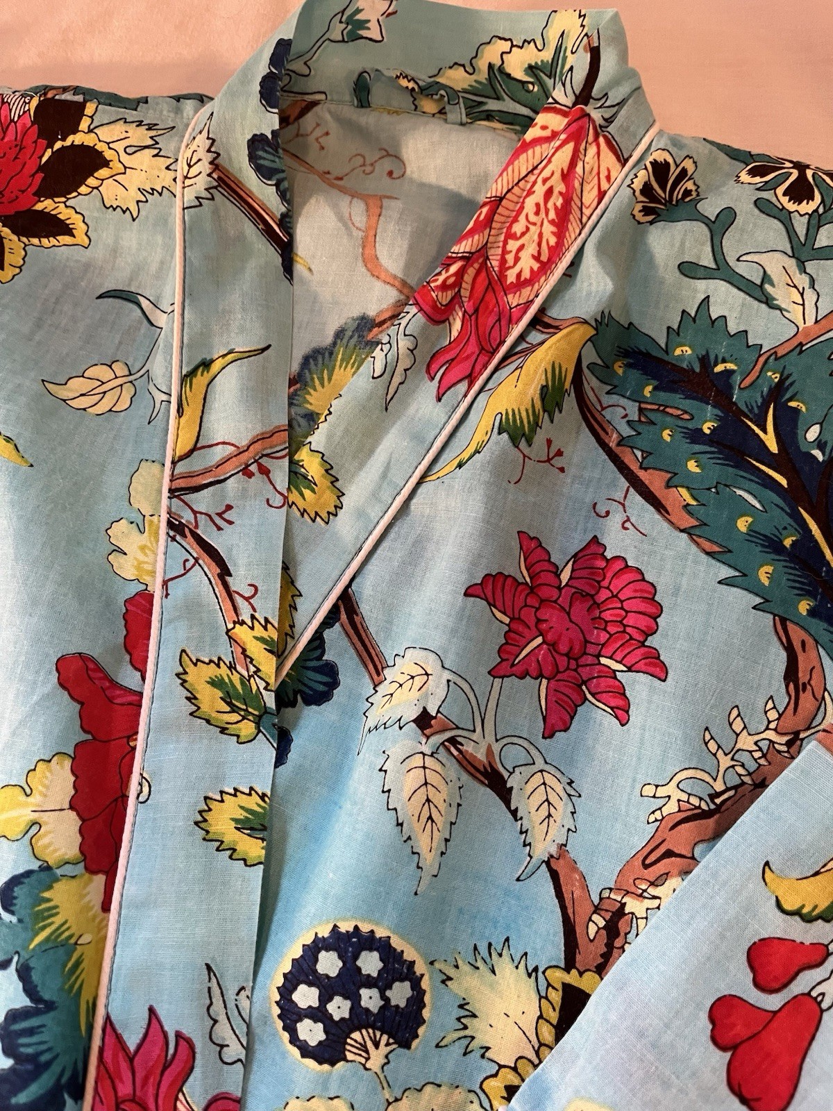 VTG Dressing Gown,Pockets In Front,Tie At Waist,No Tags,Pre-Owned, Z2