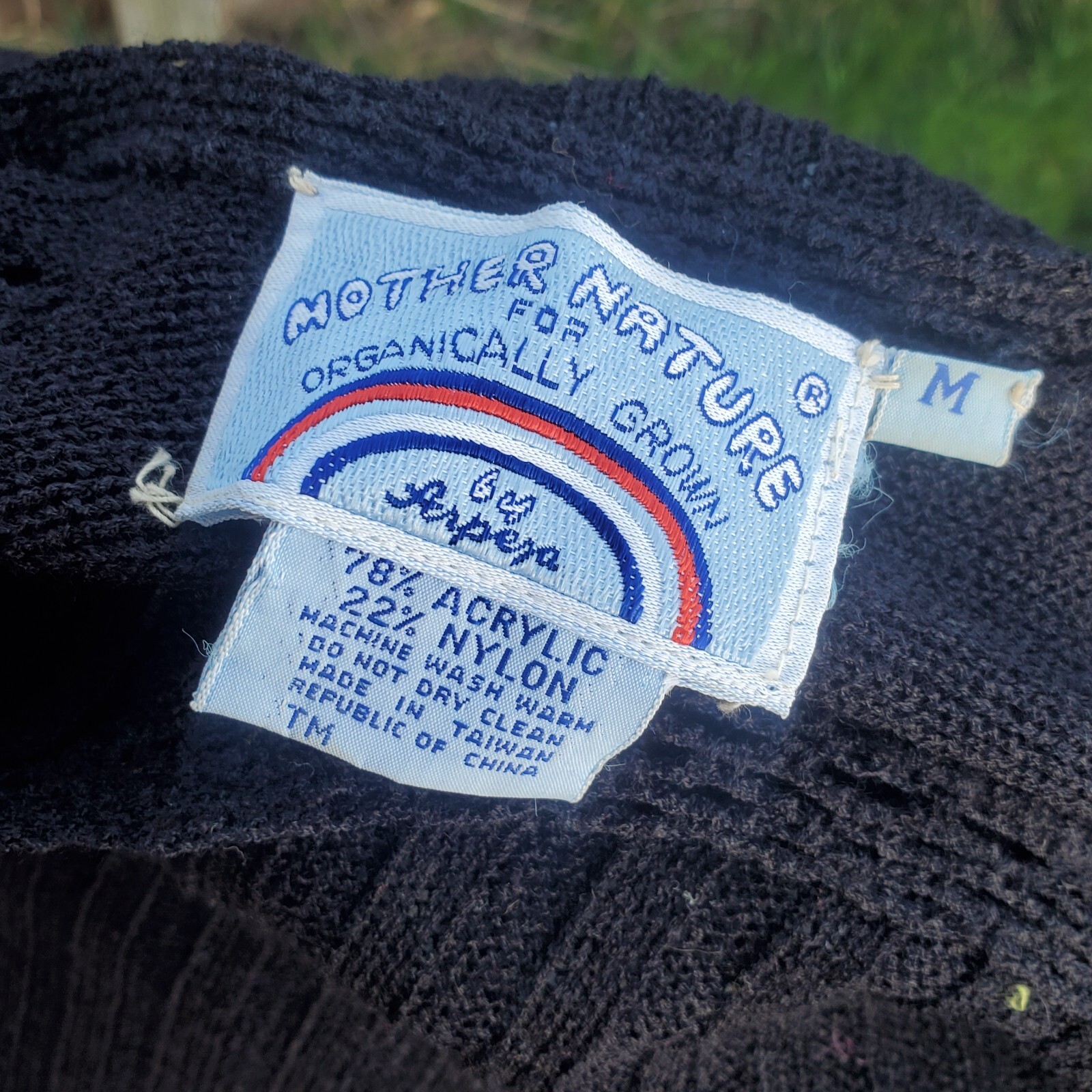 1970’s Hippie Wear Mother Nature for Organically Grown by Arpeja Black Dress (M)