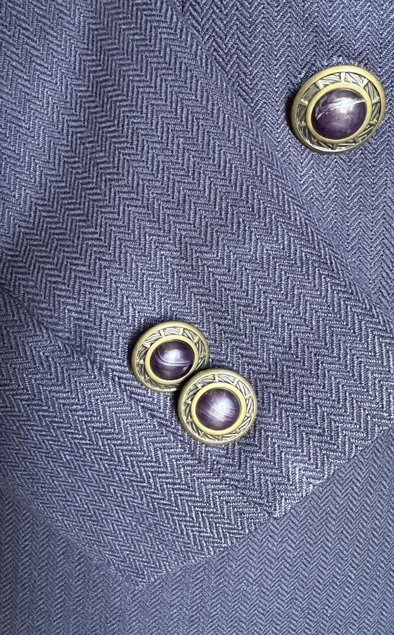 Working Girl Breckenridge VTG Navy Double Breasted Jacket Skirt Suit 70’s 2P/6P