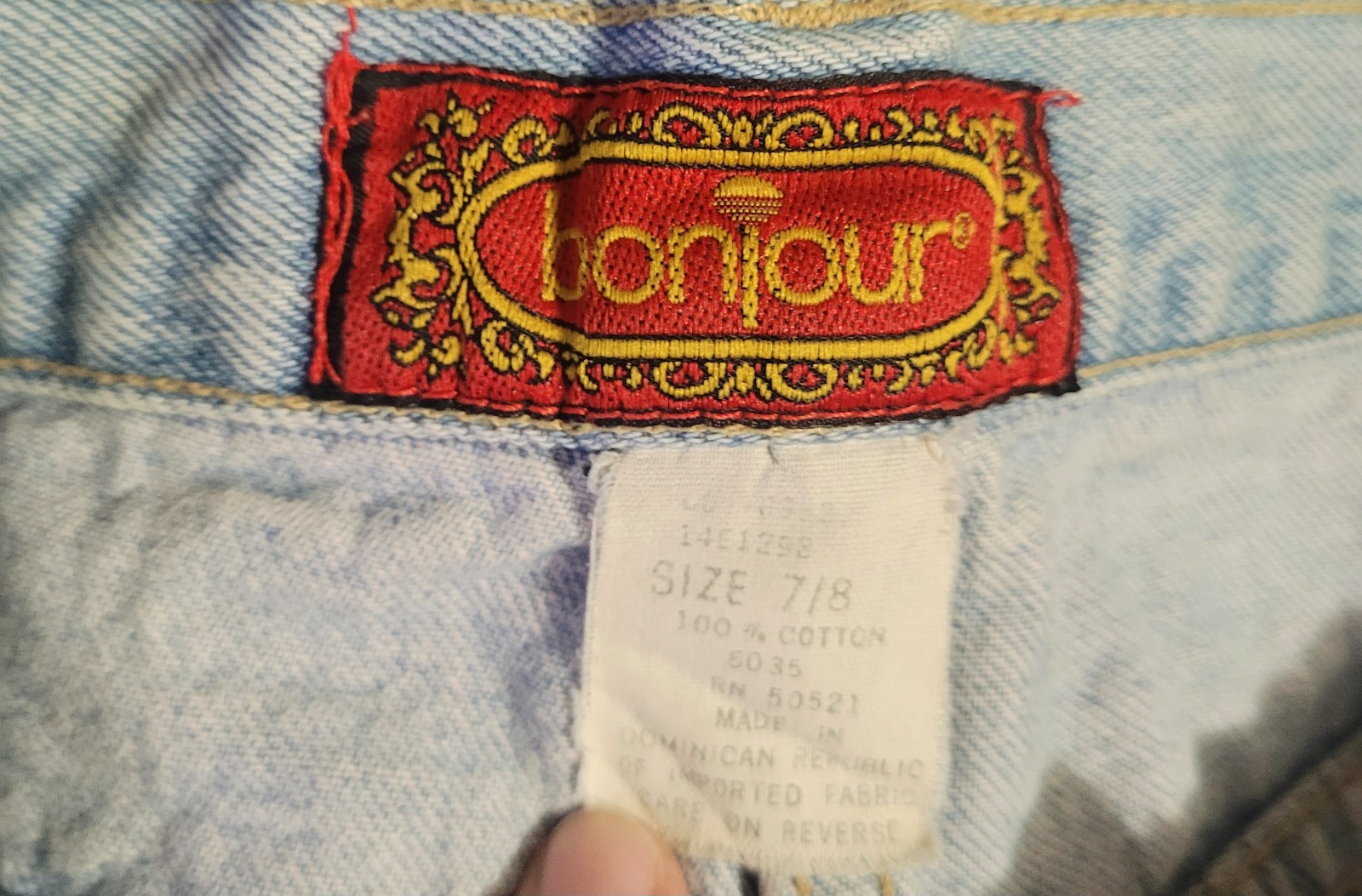 Vintage Bonjour Jeans Women Ladies Sz 7/8 Retro Nice!