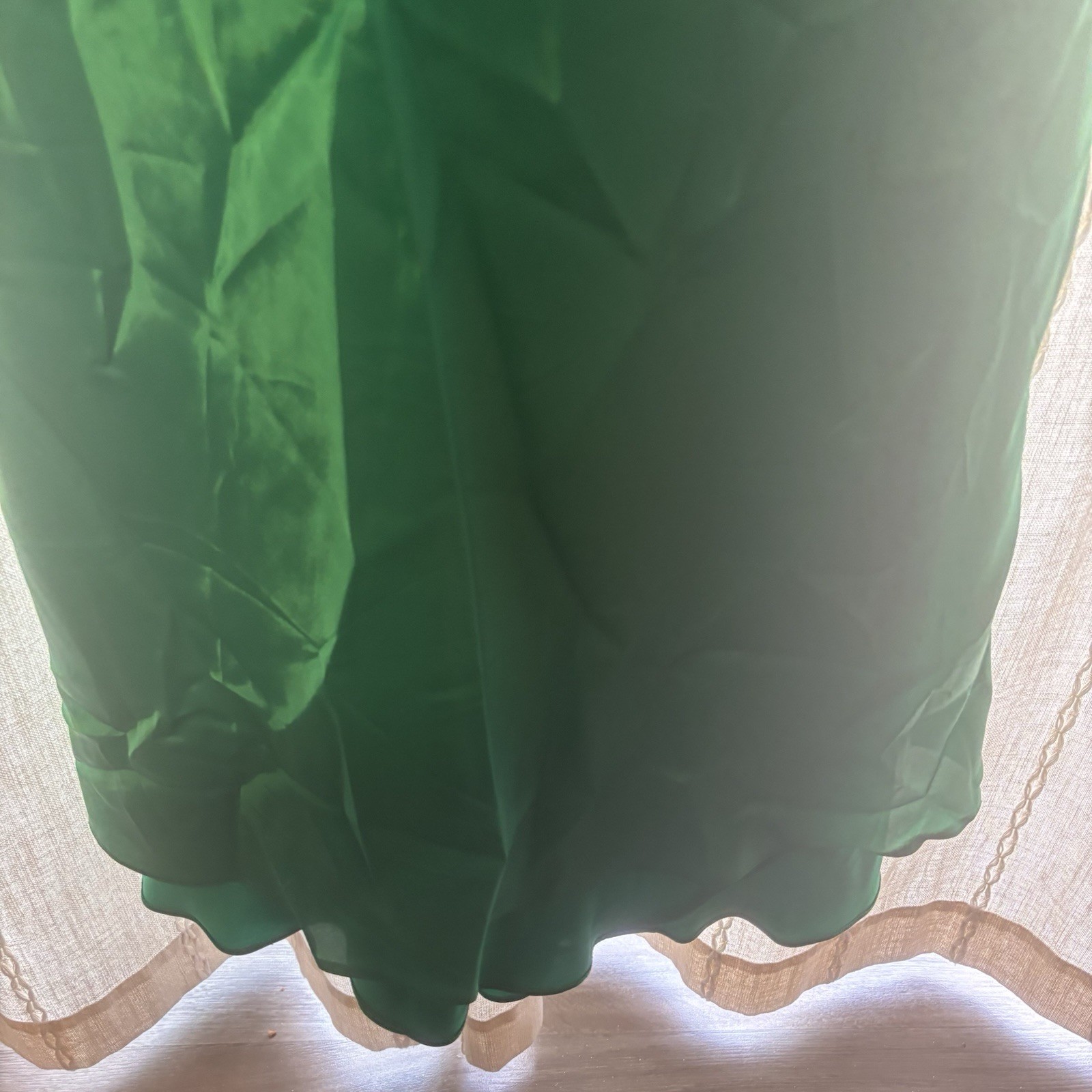 Cachet, Vintage , Green Dress , Silk, Refer To Pics For Inf And Measurements.