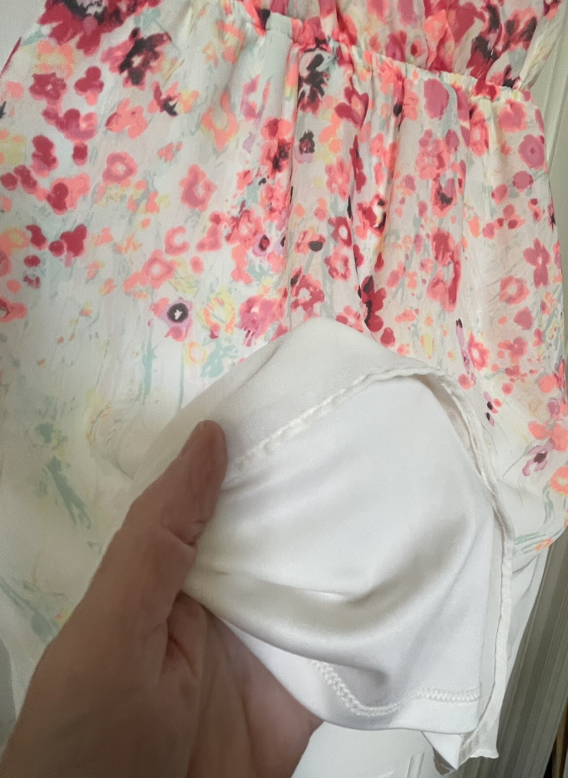 Vtg Y2K 90s 00s Candies Dress Sz S or M Sheer Flowy Coquette Watercolor