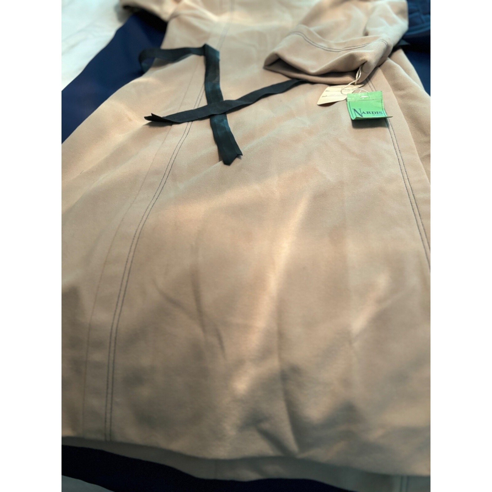 NWT Nardis of Dallas Beige 3/4 Sleeve Dress Size 10 Vintage Orig $100