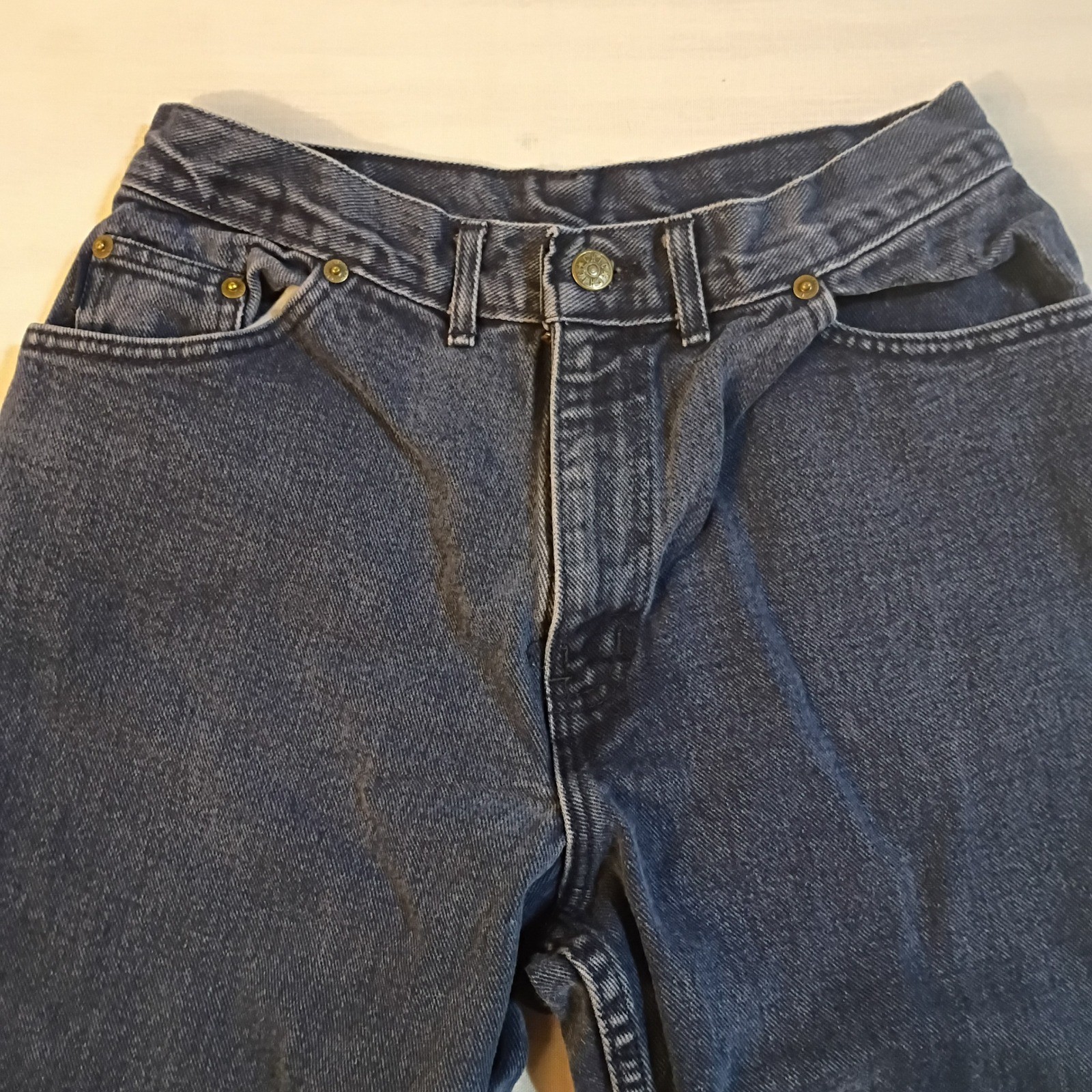 Chic Vintage 90s High Waisted Mom Jeans Dark Wash Tapered Leg Denim Pants