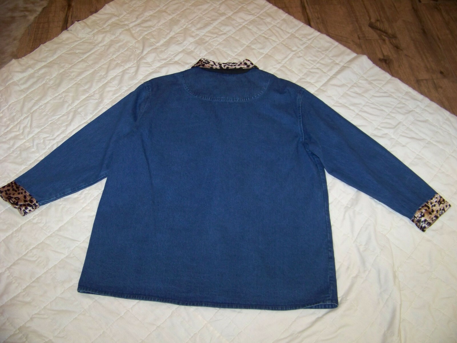 Women’s Vintage Bedford Fair Lifestyle Denim Shirt Jacket – XL – Plush Trim