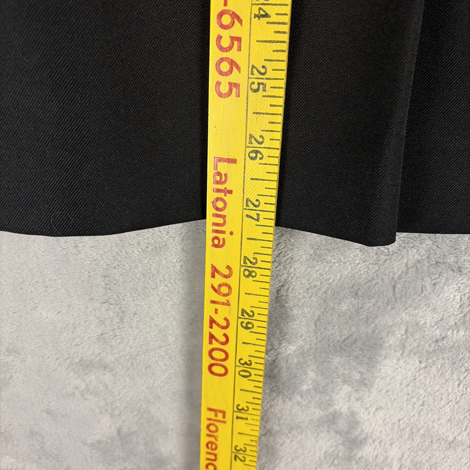 Vintage Union Made Pan-her Black Pleated Back Zipper A Line Skirt Size 7/8