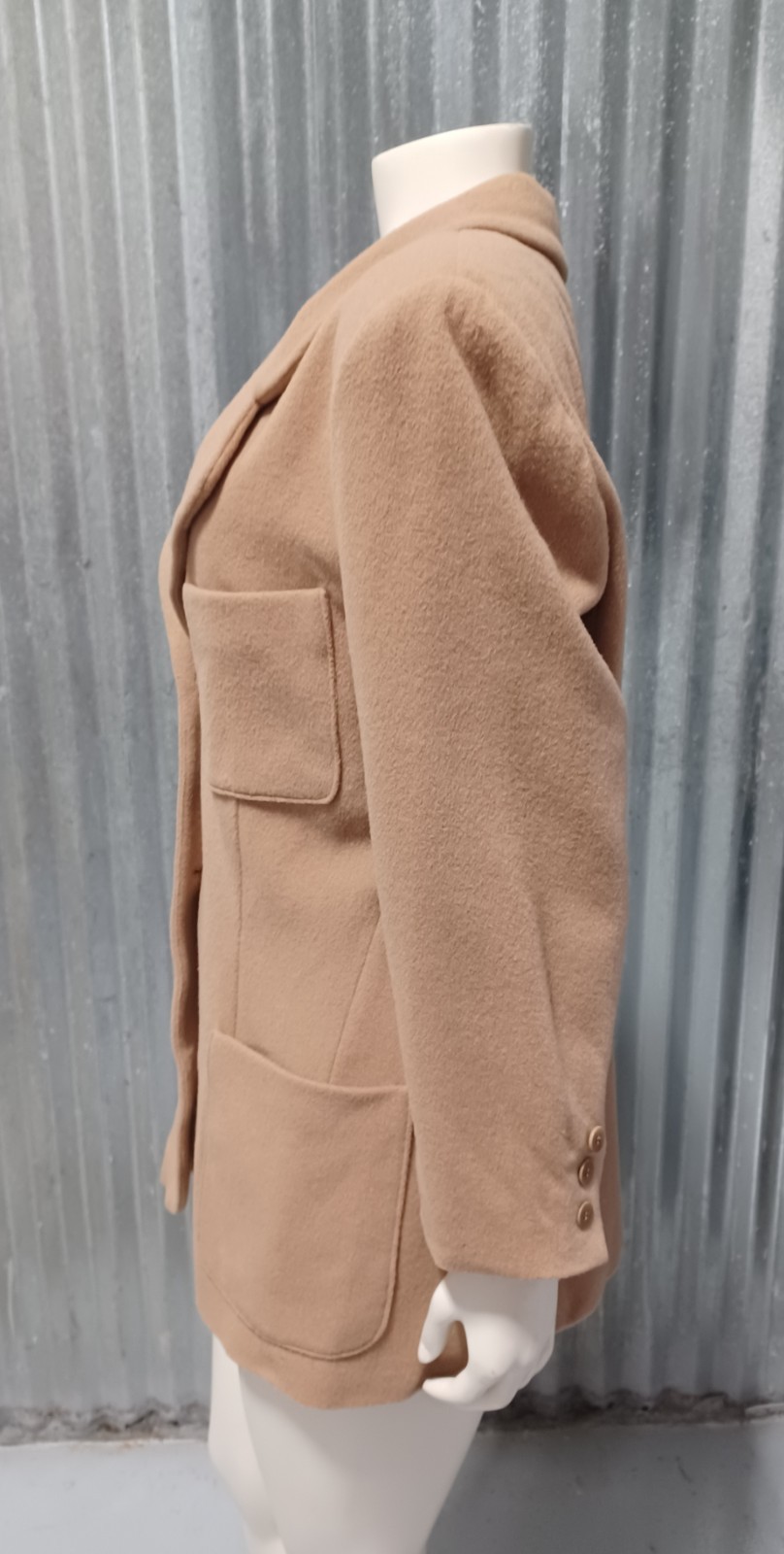 Vintage 80s Jacobson’s Ladies Beige Wool Blazer Size 12 Petite