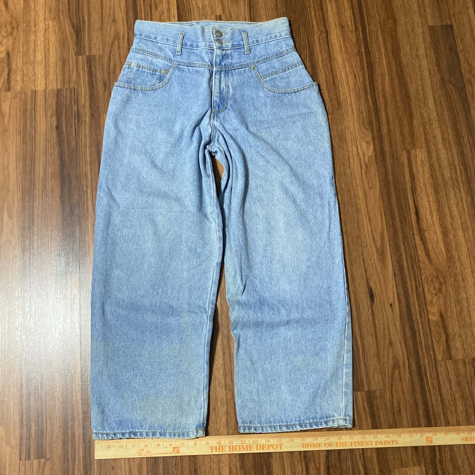 Vintage Y2K Baxter Women’s Jeans Sz M 30×25.5 Baggy Wide Leg Pleated High Rise