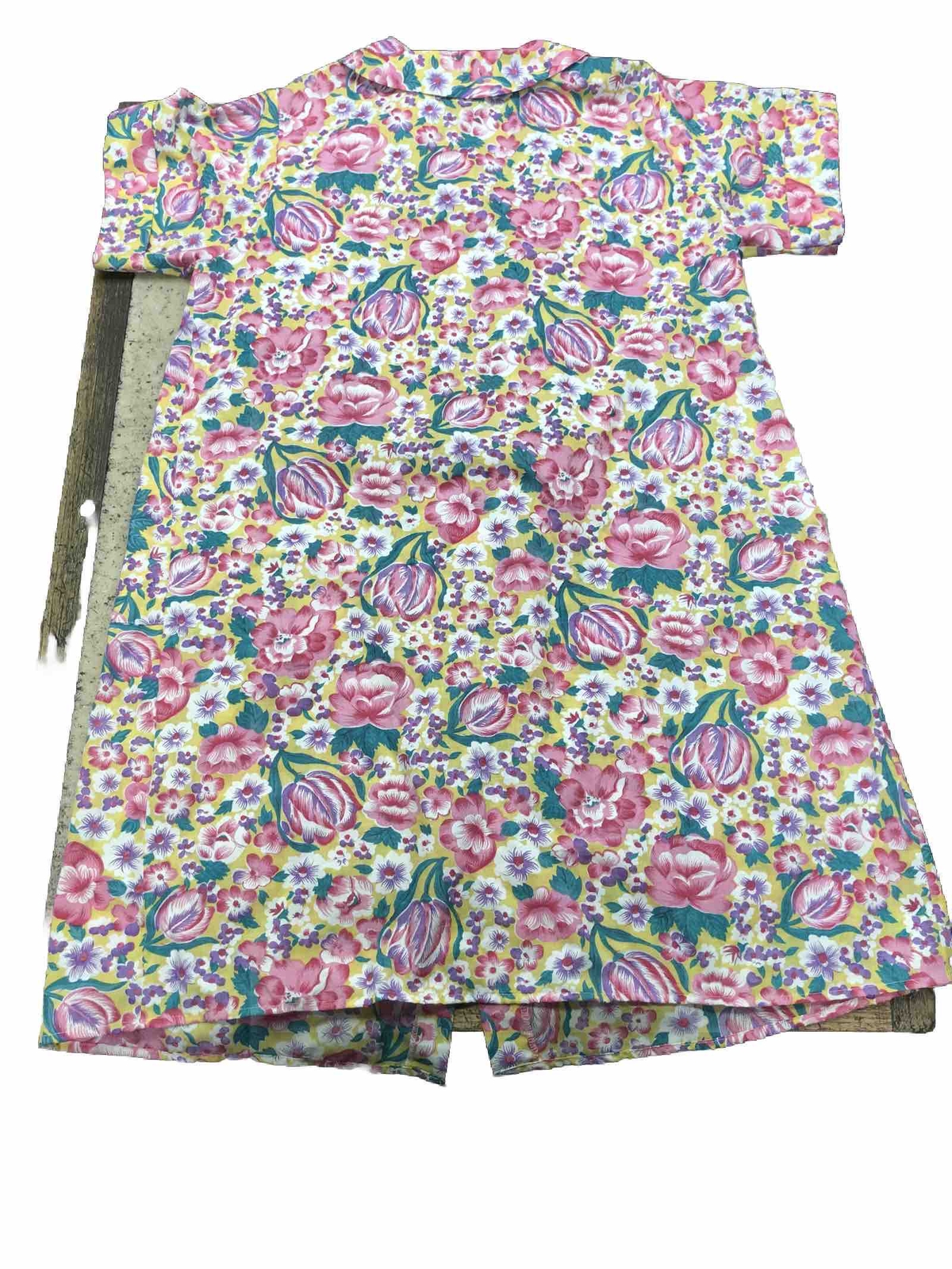 VINTAGE LADY LINDSAY Nightgown Sleeper Romantic Long Size 1X Pink Floral Pearl