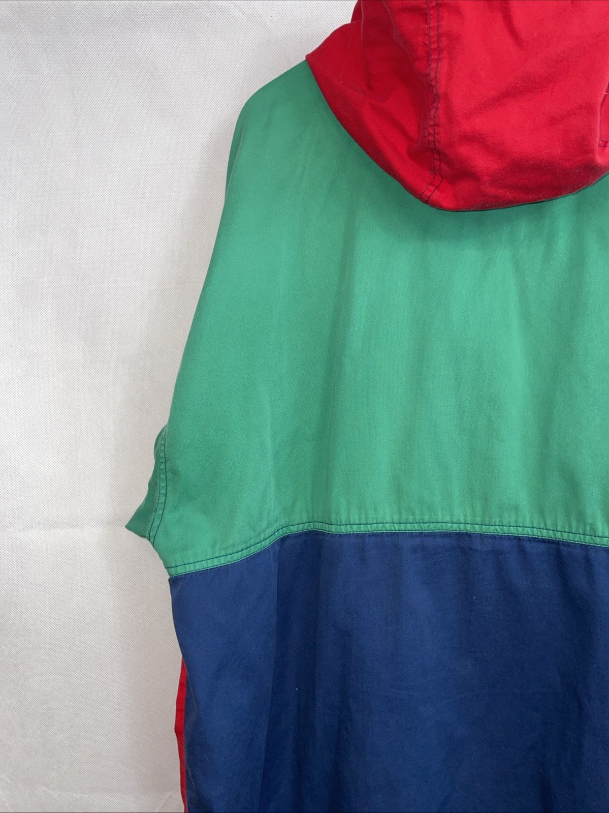 Vintage Susan Bristol Jacket Color Block Hooded Teacher 90s Primary Size XL