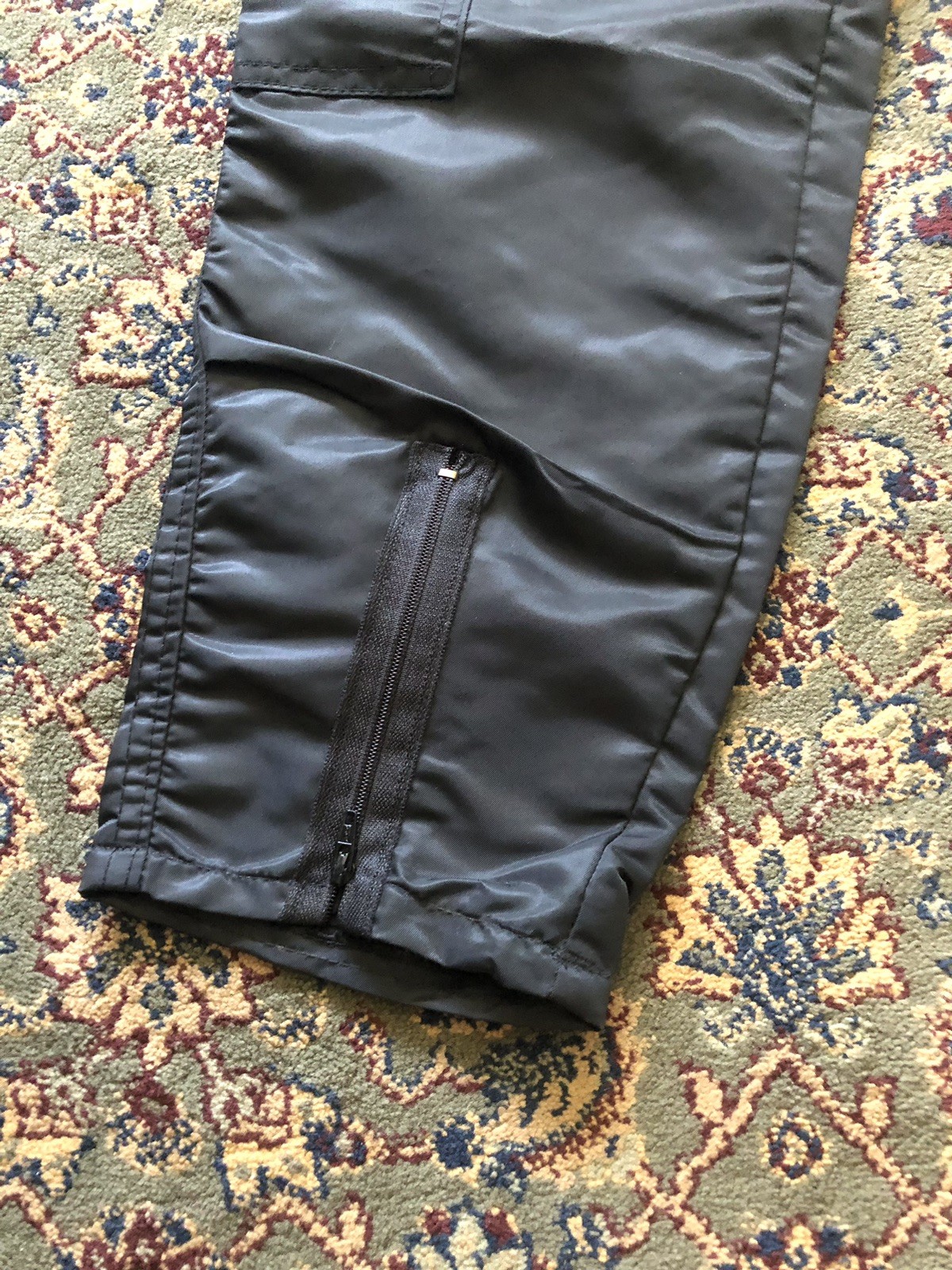Iconic 80’s Black Parachute Pants Cargo, 6 Pockets