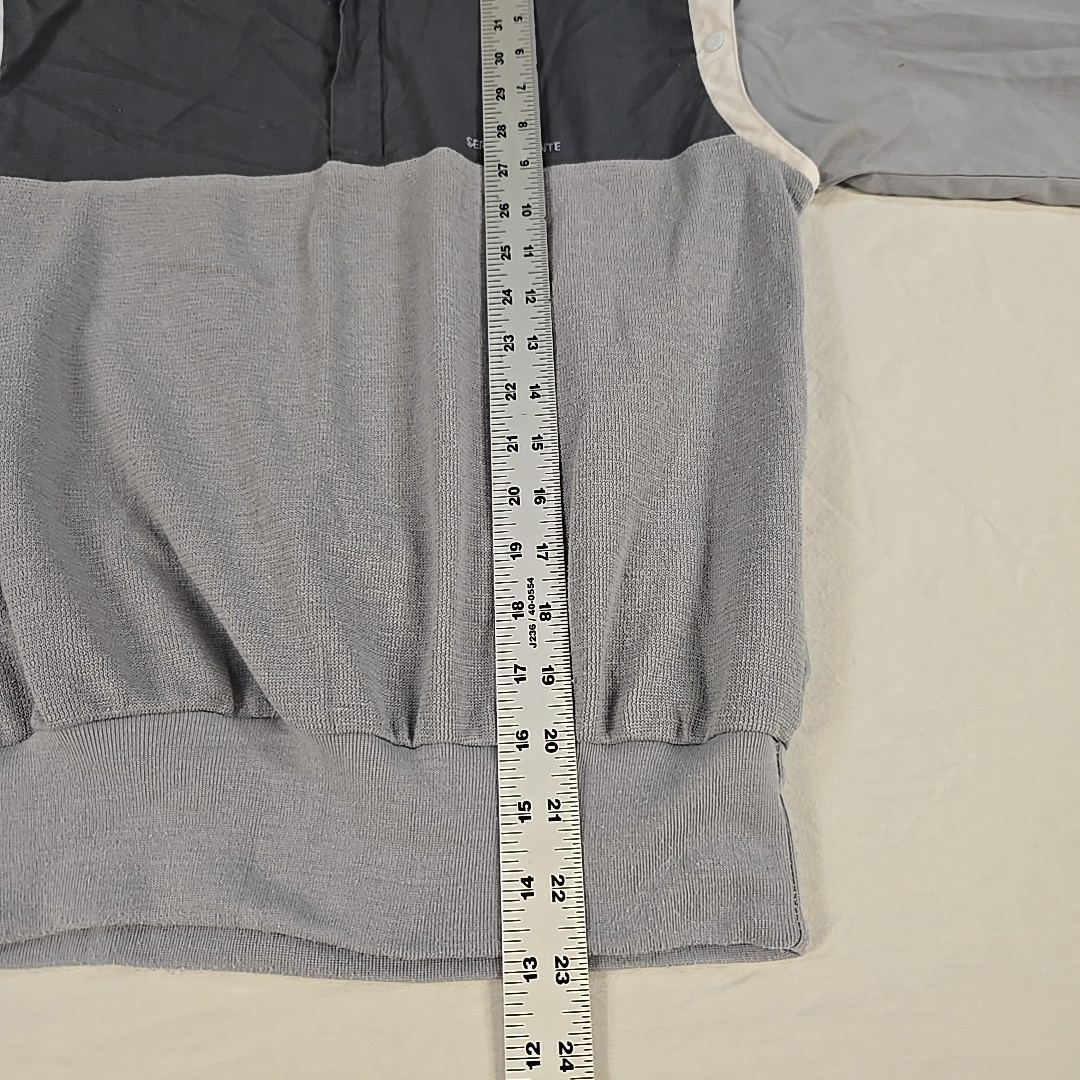 Vintage Sergio Valente 80’s Snap Sleeve Shirt Size Small Gray