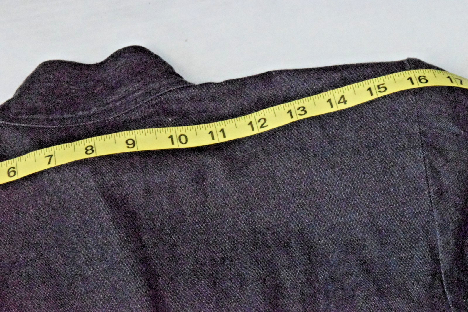 Vintage Jean Shirt Dress Choon California Sz S 80s Charcoal Denim Button Down