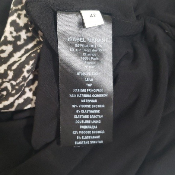Isabel Marant Leila Printed Strappy Top Size 10 NWT
