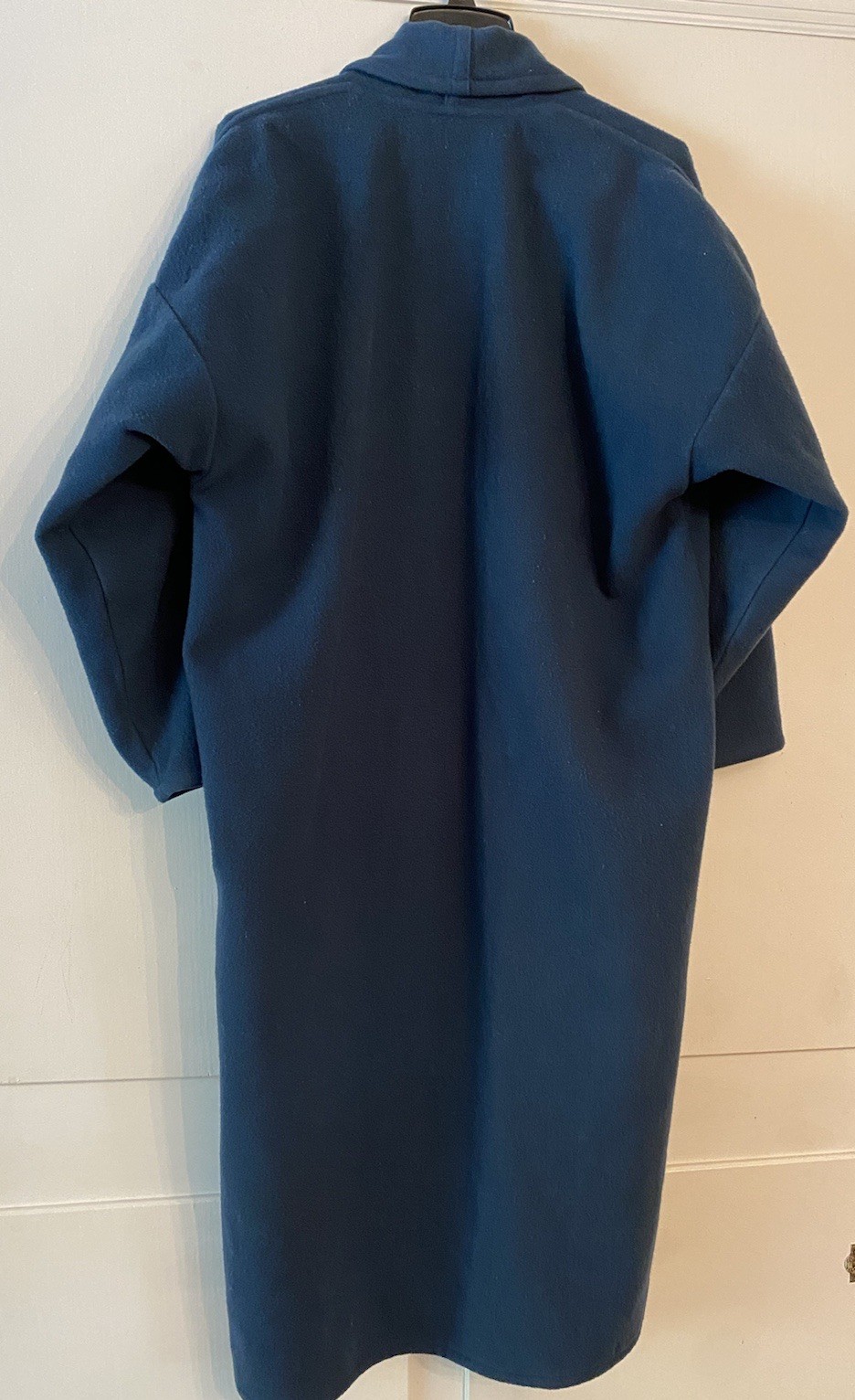 Vintage Eileen Fisher Wool Overcoat Duster Teal Slouch Coat Women’s Size 1X 80’s