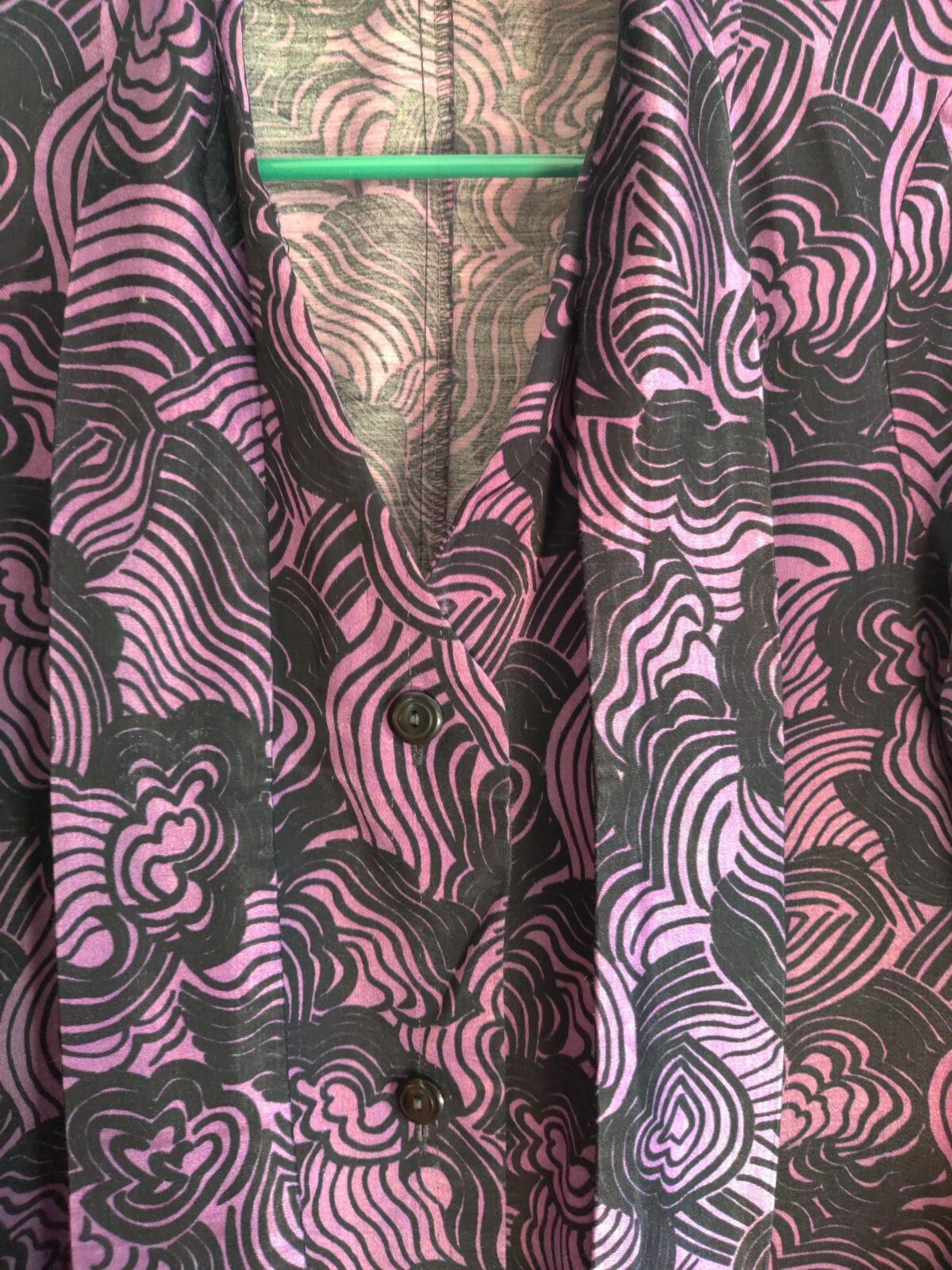 Rare Vintage Dressing Gown (70s from USSR, long, belted, pockets, 49″ L