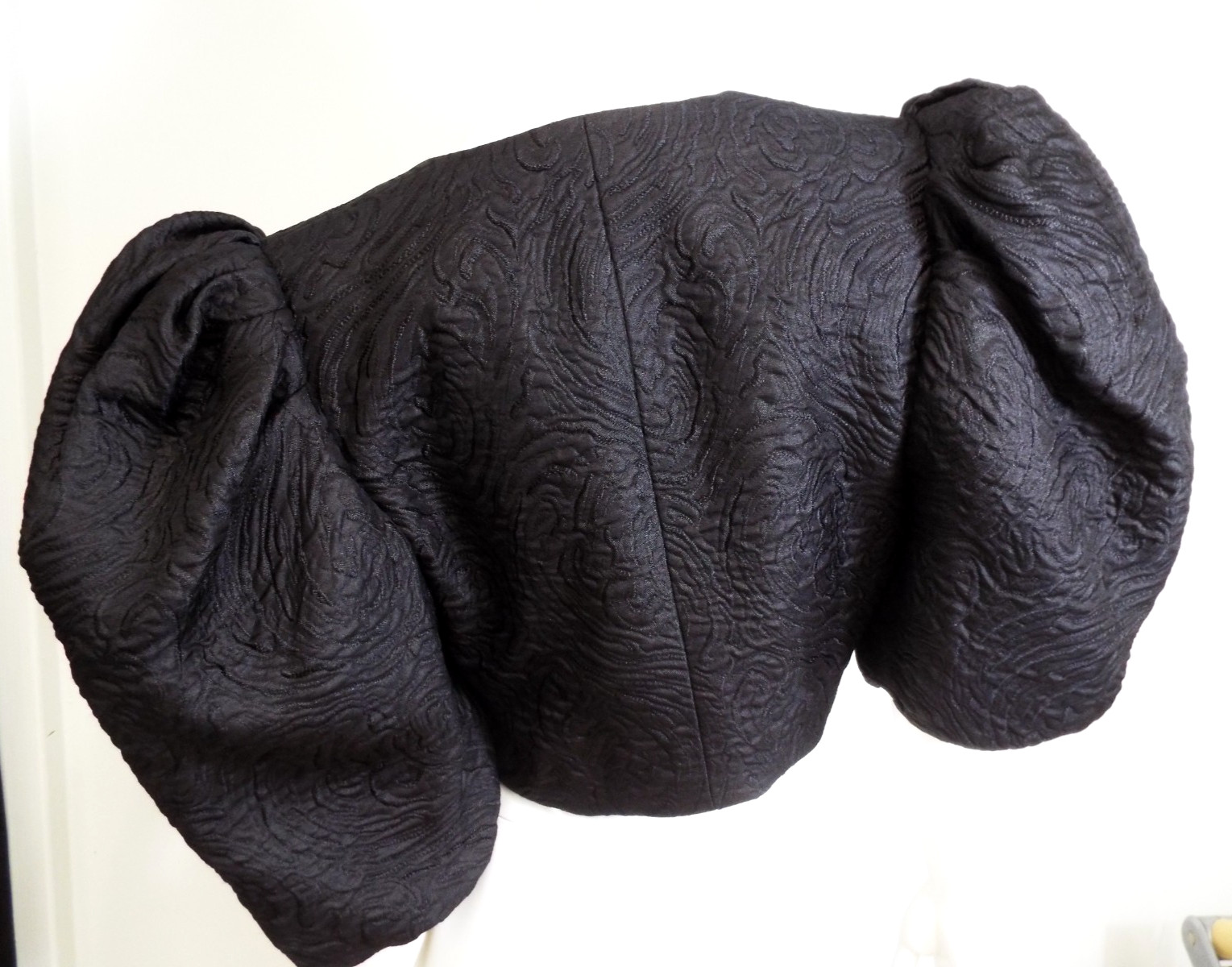 VTG 1980s Yves Saint Laurent Black Puff Sleeve Bolero Jacket 42 YSL Rive Gauche