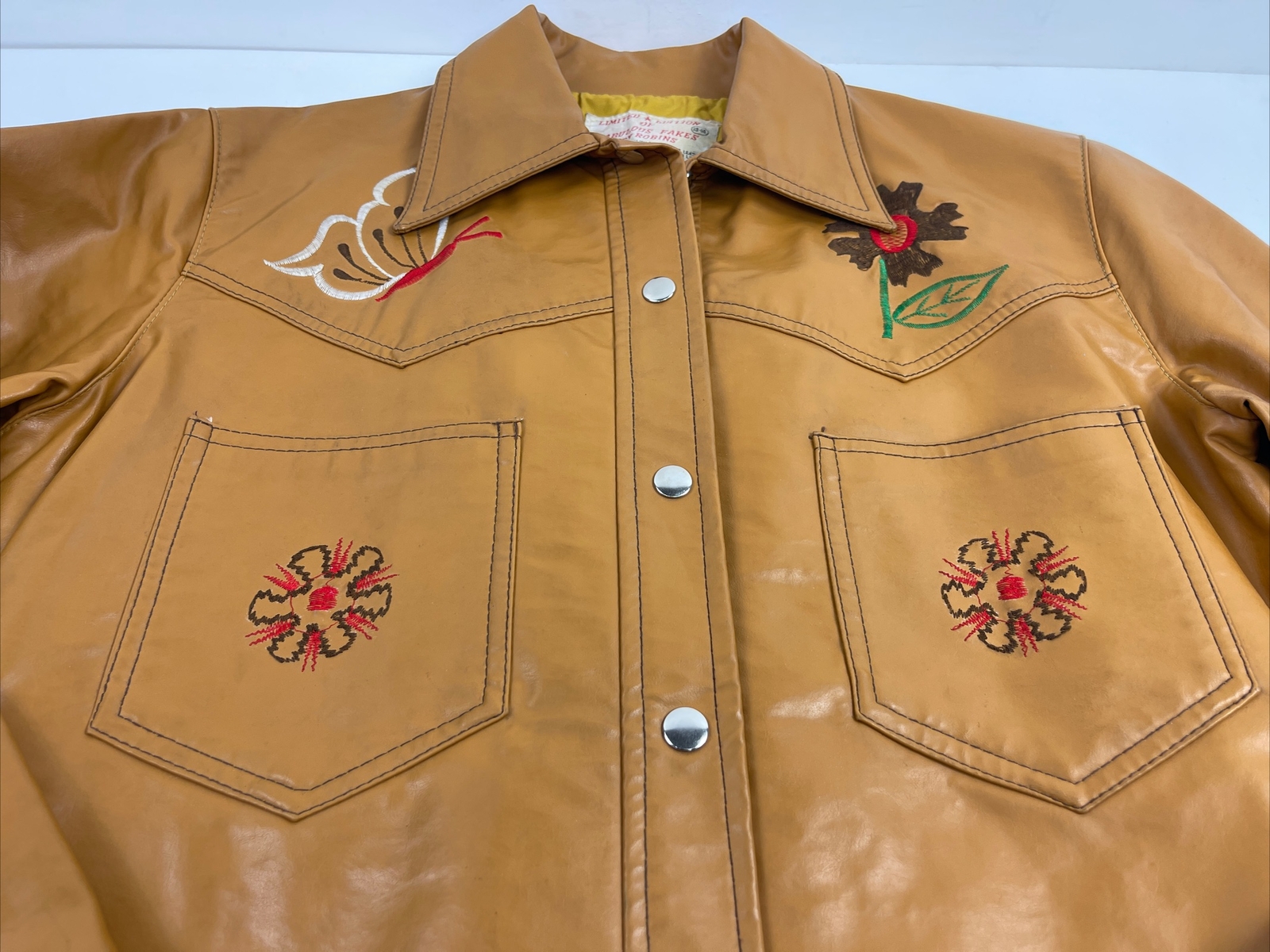Woman Jacket Poly Vinyl Coat Leisure Rump Vtg 60s 70s Medium?