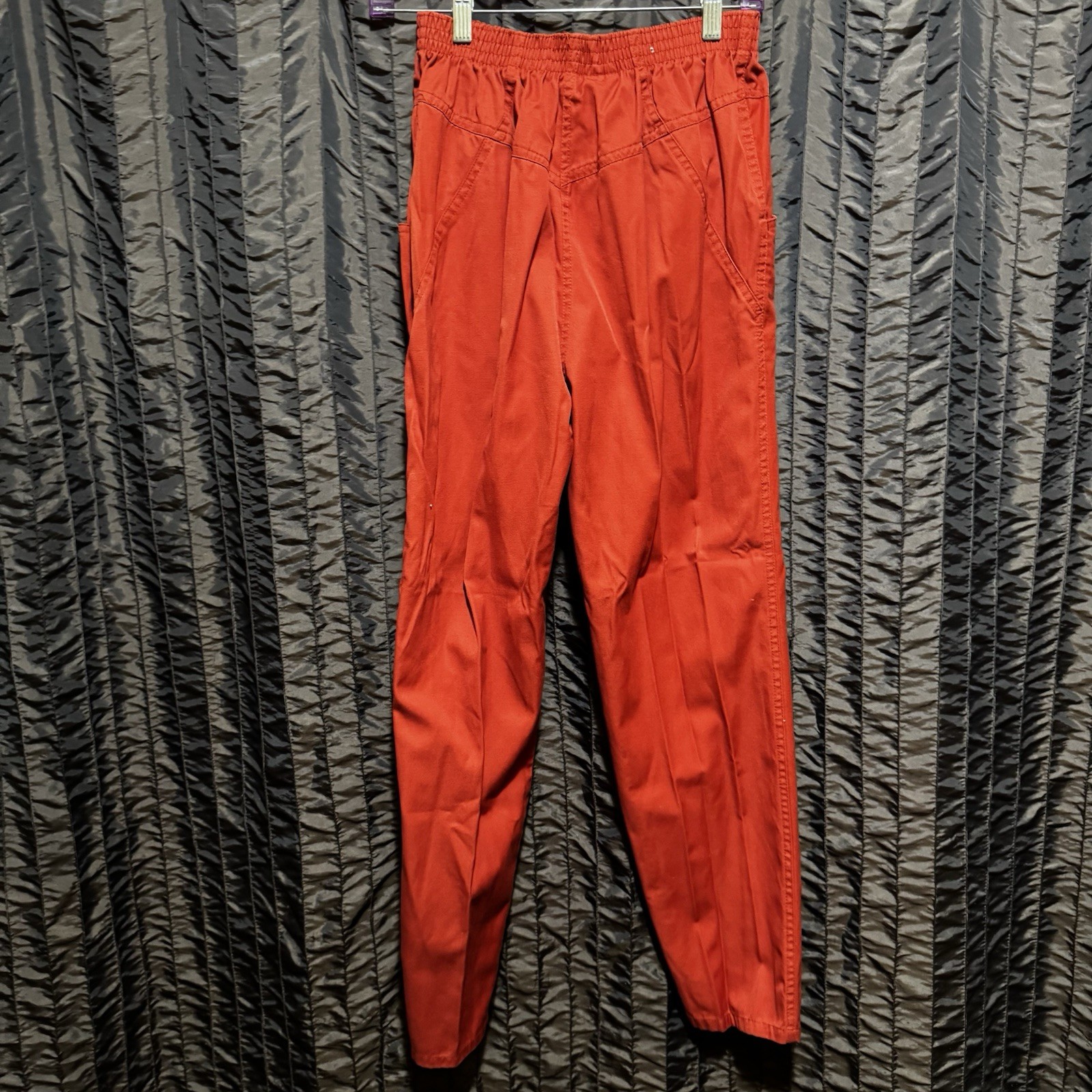 PS Gitano Elastic Waist Scrubs Style Pants Red Women’s Size 10 Vintage 1980s