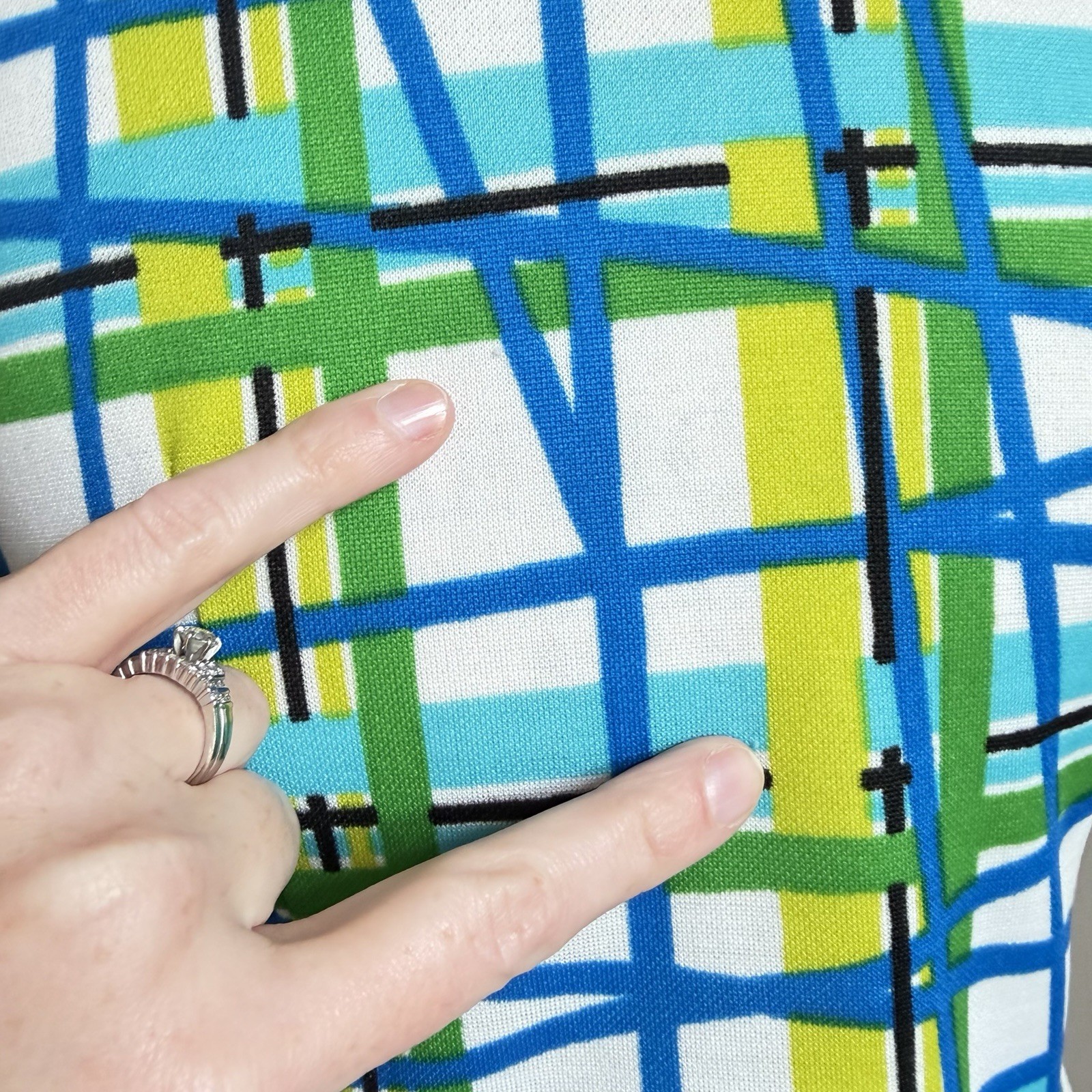 Vintage 60s Geometric Sporty Tennis Dress + Shorts Small Retro Mod Union Made