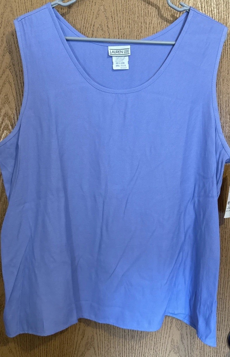 Lauren Lee Sears Womens XL Lavender Sleeveless Tank Top Vintage 90s With Tags