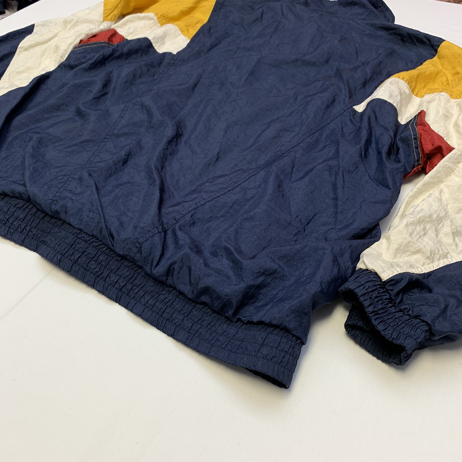 Vtg Lavon Jacket XL Nylon Windbreaker Red Blue White Yellow 80s 90s Fresh Prince