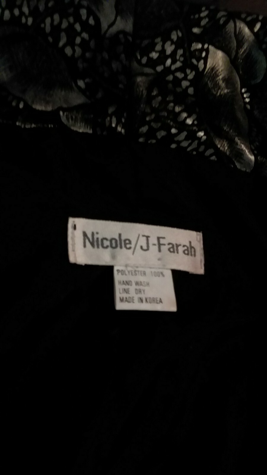 Vintage Nicole J Farah SOFT Packable Gold Metallic Floral Jacket J-Farah XL