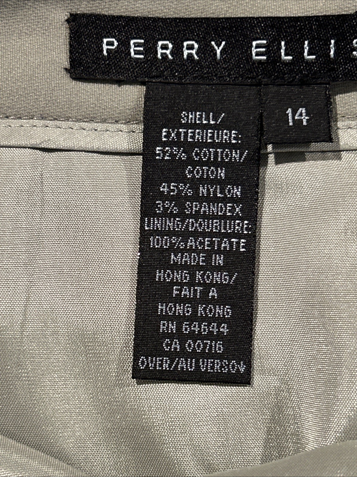 NWT Perry Ellis Long Business Skirt Size 14 Light Green A-Line