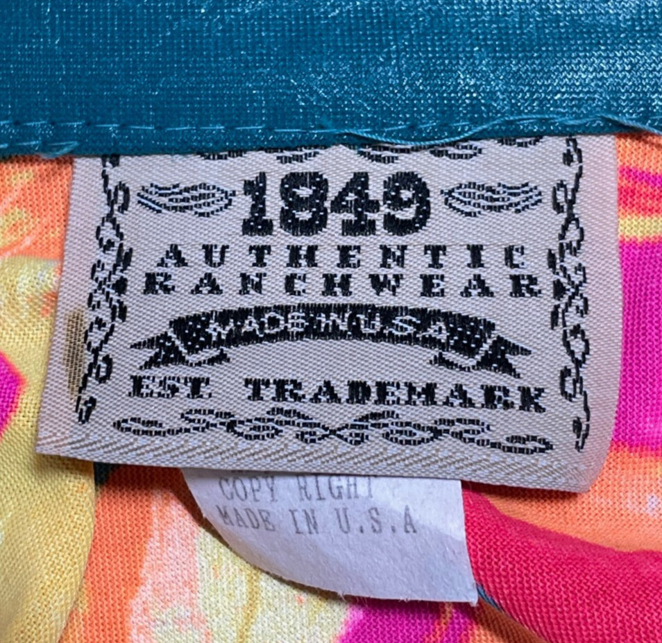 NEW 1849 Authentic Ranchwear Small Lightweight Zip Show Jacket Floral Colorful