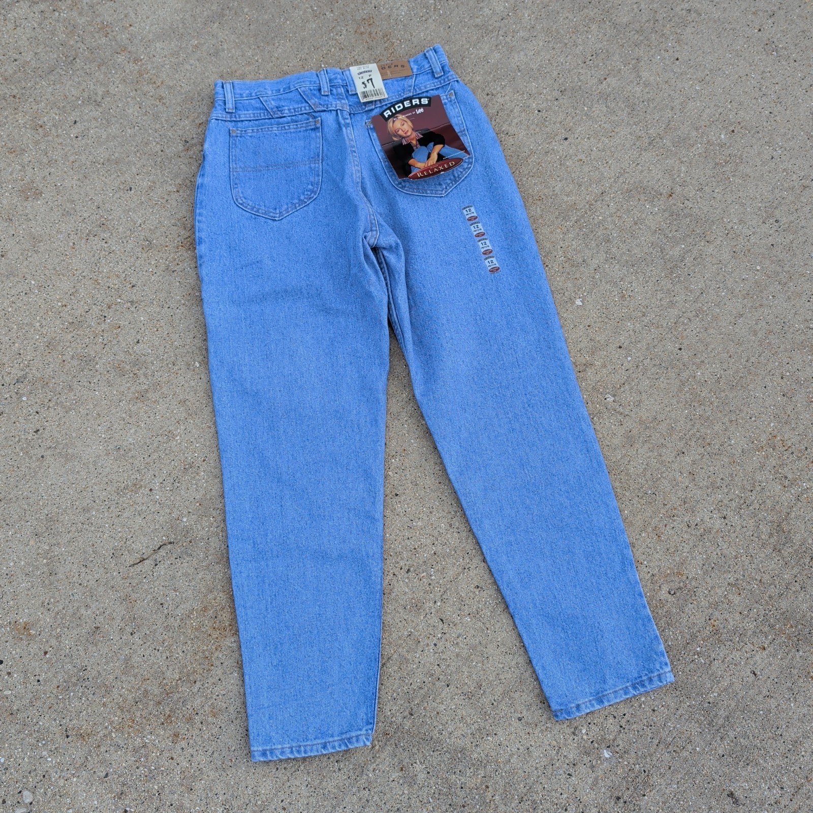 NOS 90s Lee Riders Misses Relaxed Tapered Leg USA Made 12 Petite NWT Deadstock