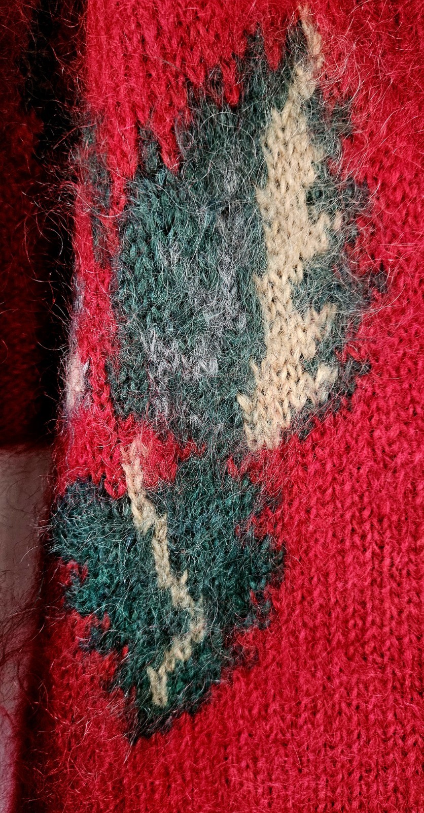 Vintage Harve Bernard Mohair Red Sweater Cardigan Womans 42 inch Chest