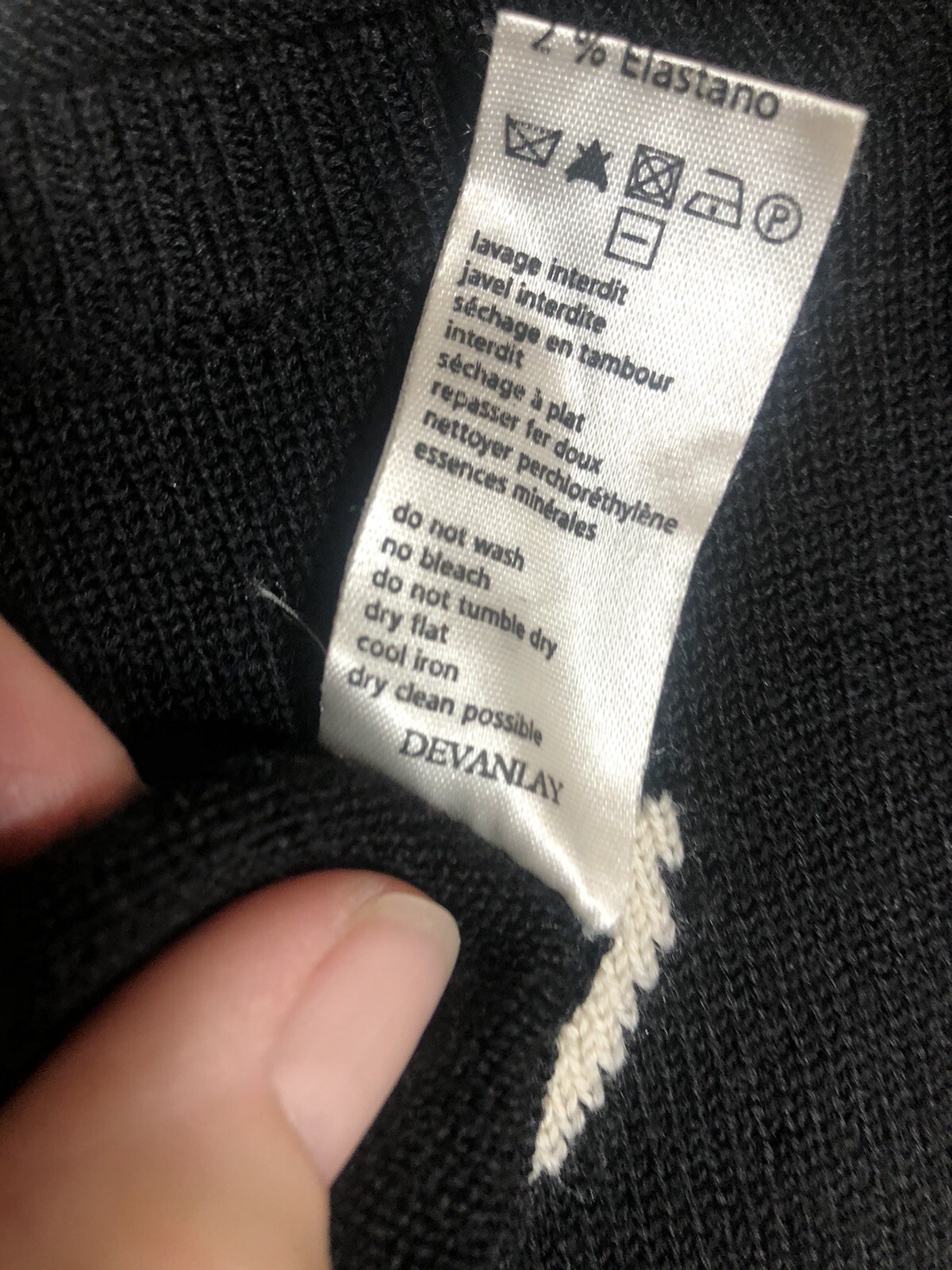 Vintage Lacoste Ladies Sweater Made In France Sz44. Black N White