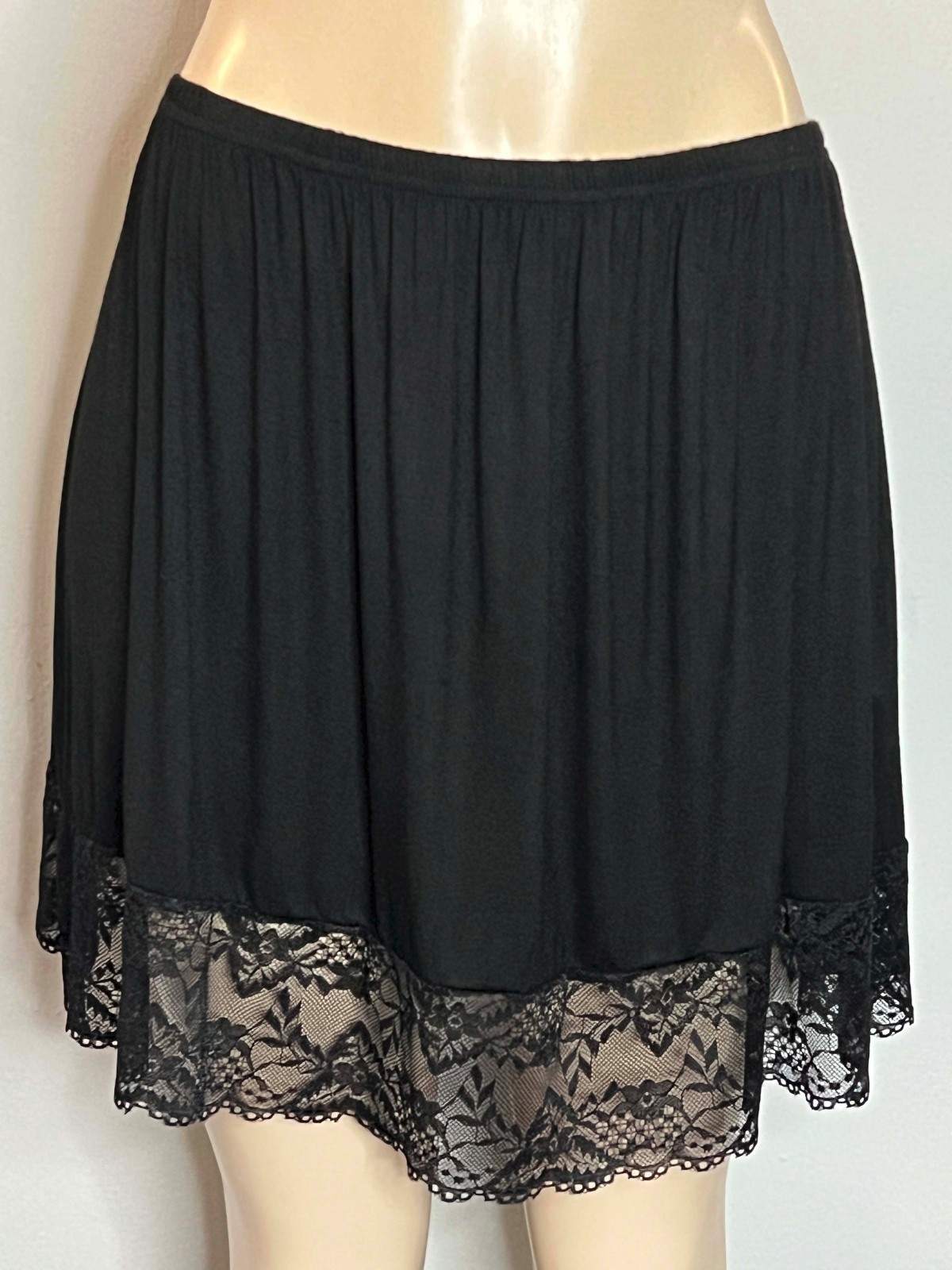 Vintage Soft Modal Rayon Half Slip W/Lace Hem- XXL