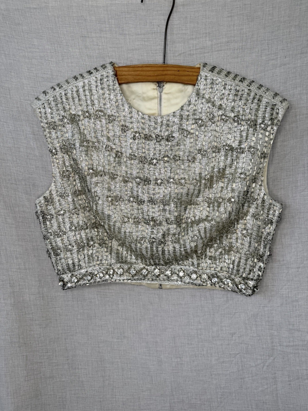 Vintage Designer Pat Sandler for Highlight Rhinestone Embellished Cocktail Top