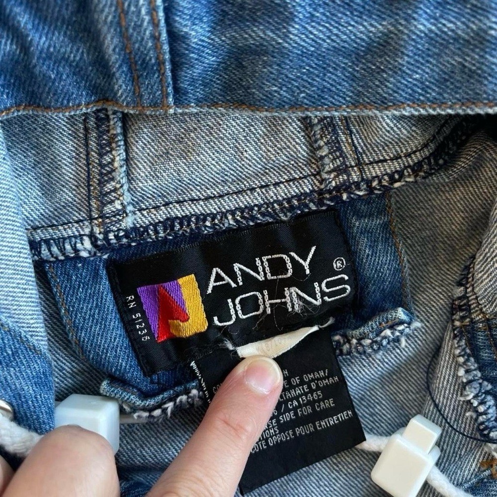 Vintage Andy Johns Denim Hooded Chore Coat Jacket M 80s 90s Casual Outdoors