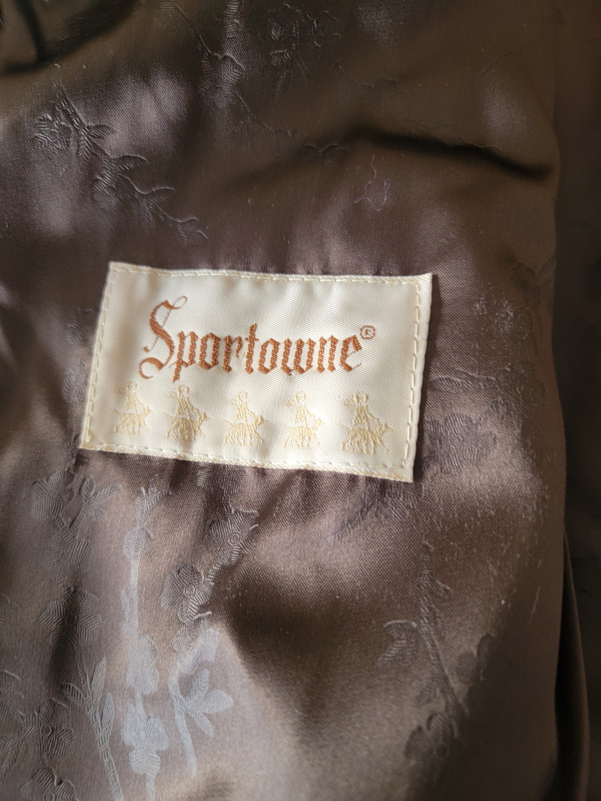 Sportowne Fur Coat Brown White Size 12 Vintage 1980s Original