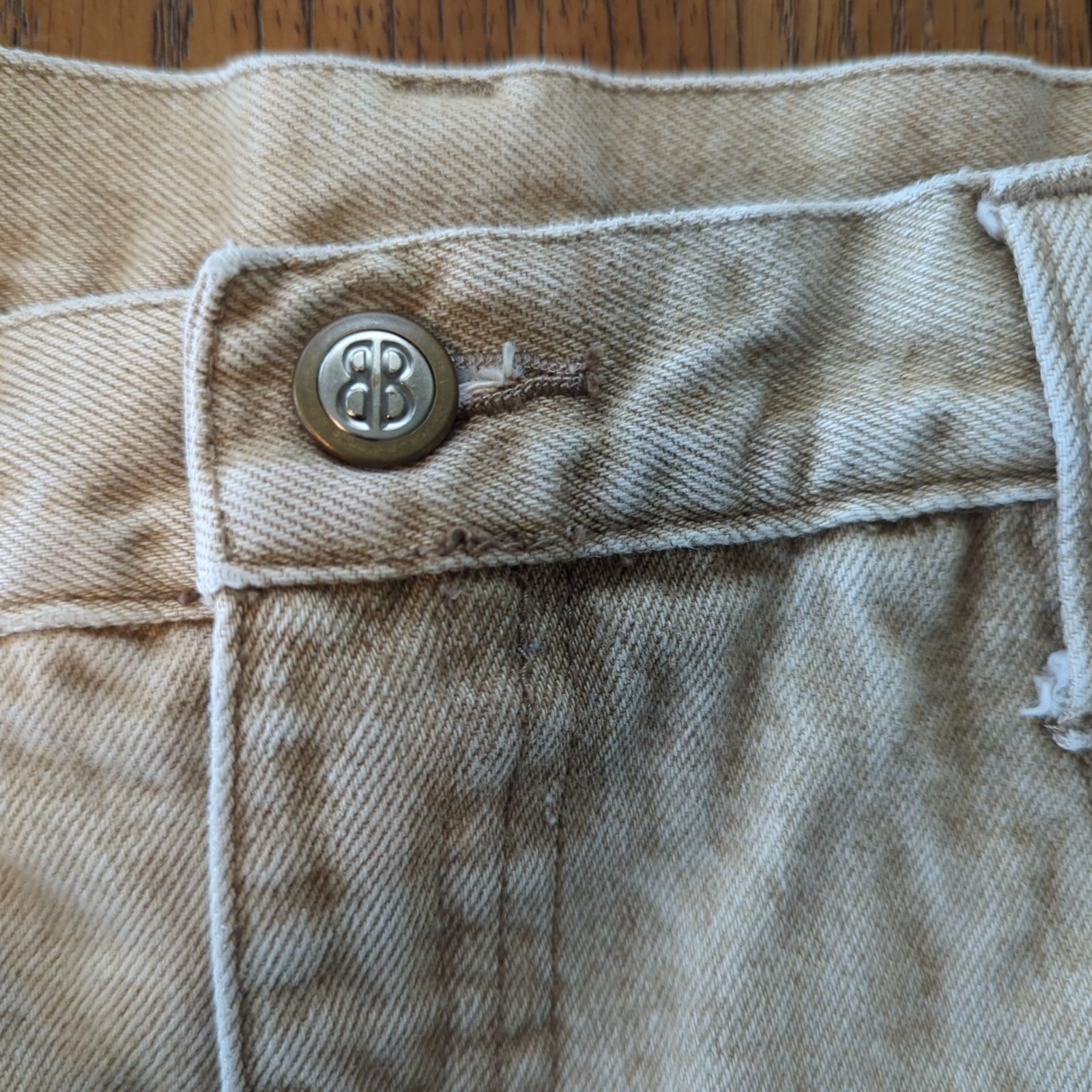 Vintage Bill Blass Women’s Beige Jeans size 14 High-waisted Tapered Mom Jeans