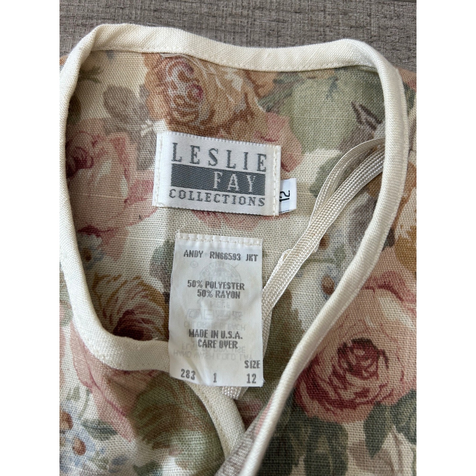Vintage 90s Floral Skirt Set Cottagecore Rose Print Matching Two Piece Size 12