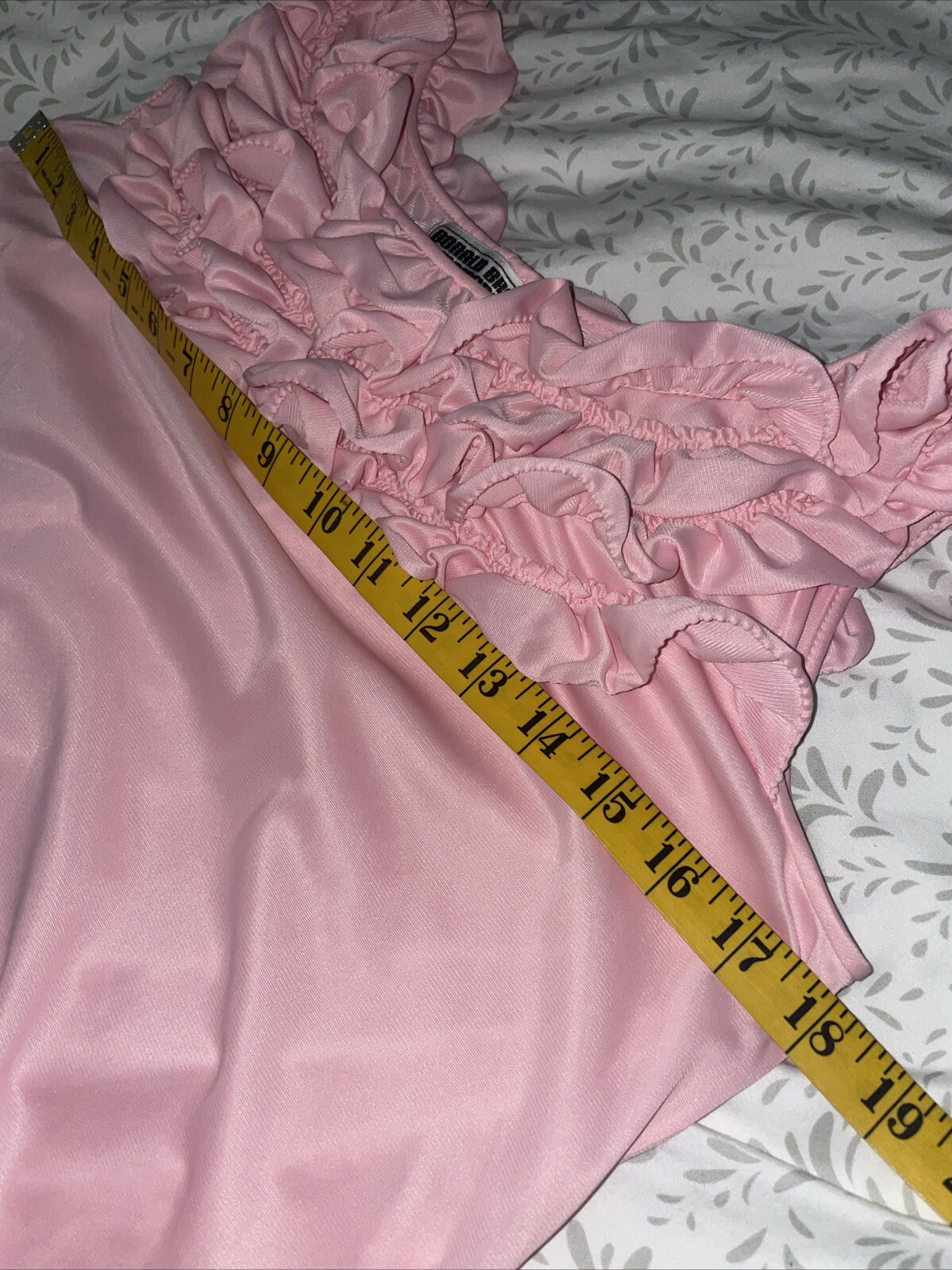 Vtg Sissy PINK Gown Nylon Maidenform Woman’s M TONS of RUFFLES Long Nightgown