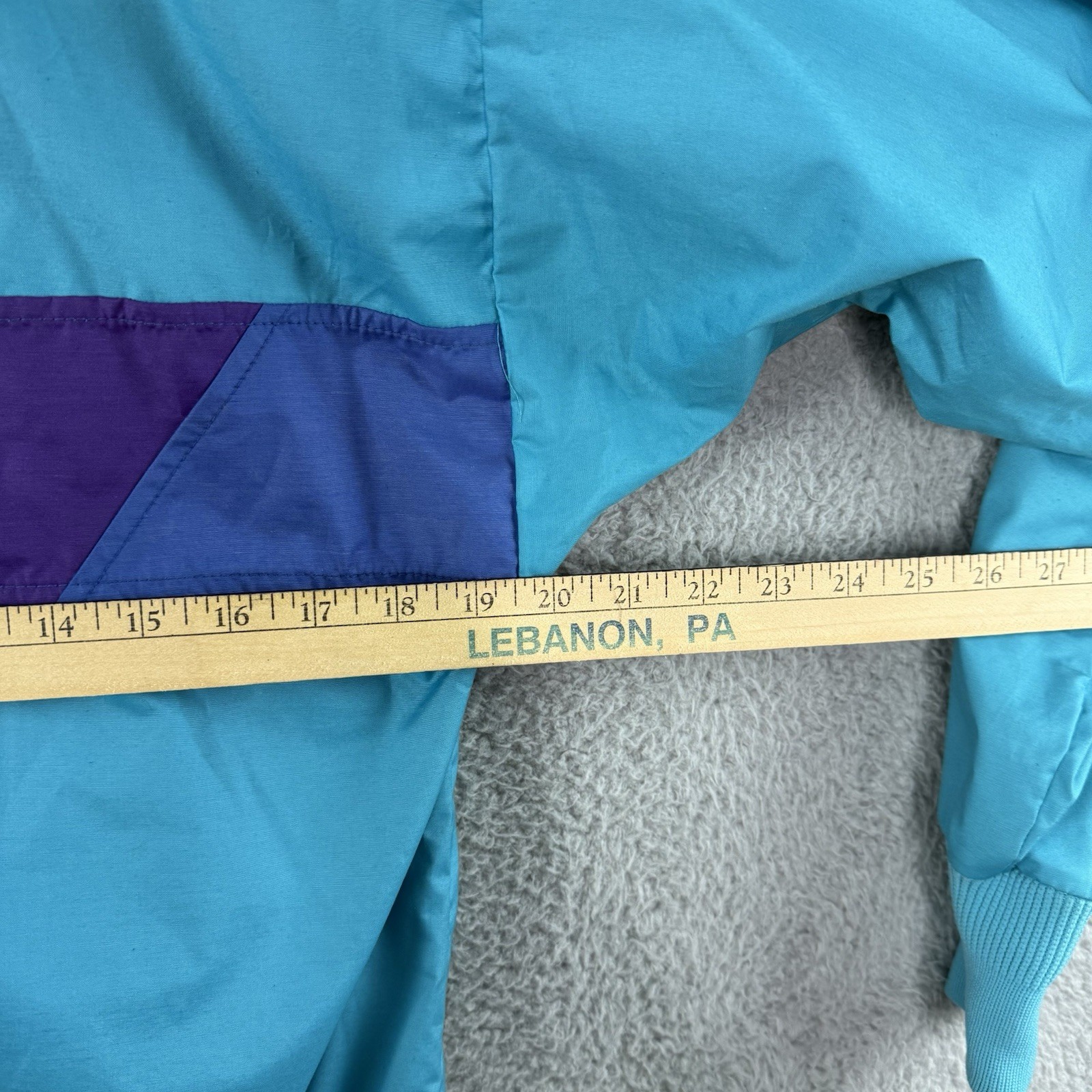 Vintage 80s Sunbuster 1/4 Zip Windbreaker Jacket Women’s Large Teal Purple Retro